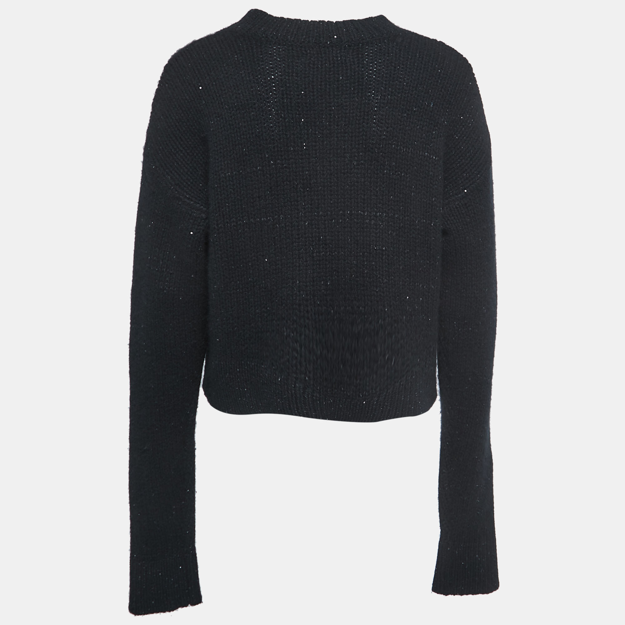 

Sablyn Black Sequin Embellished Cashmere Sweater