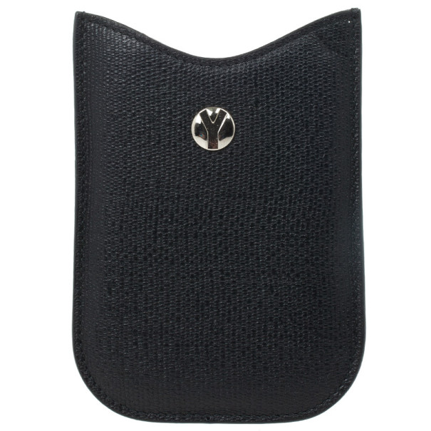 Pre Owned Yves Saint Laurent Black Leather Ycon Blackberry Cover