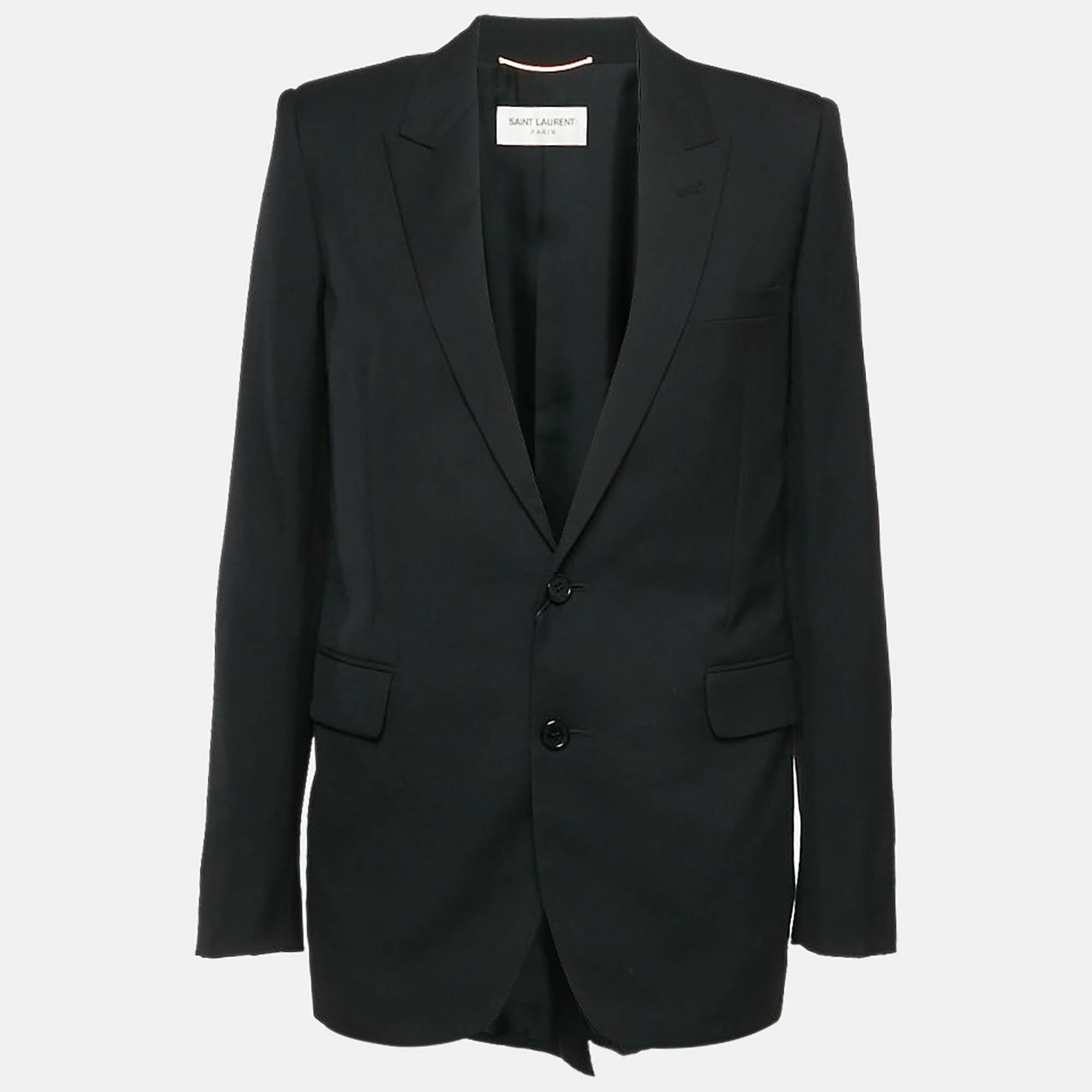 

Saint Laurent Paris Black Wool Tailored Blazer M