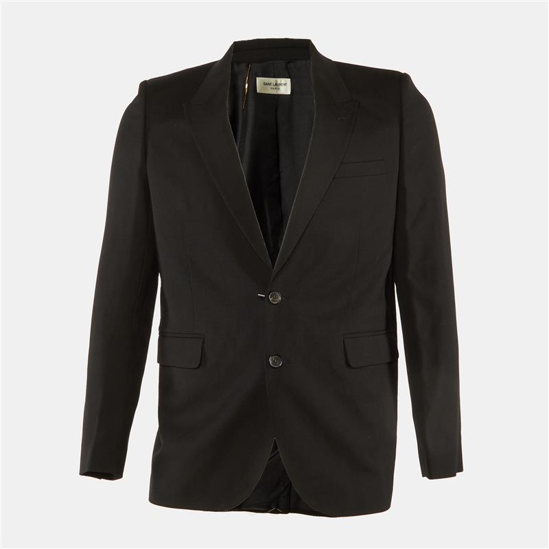 

Saint Laurent Paris Black Wool Tailored Blazer L