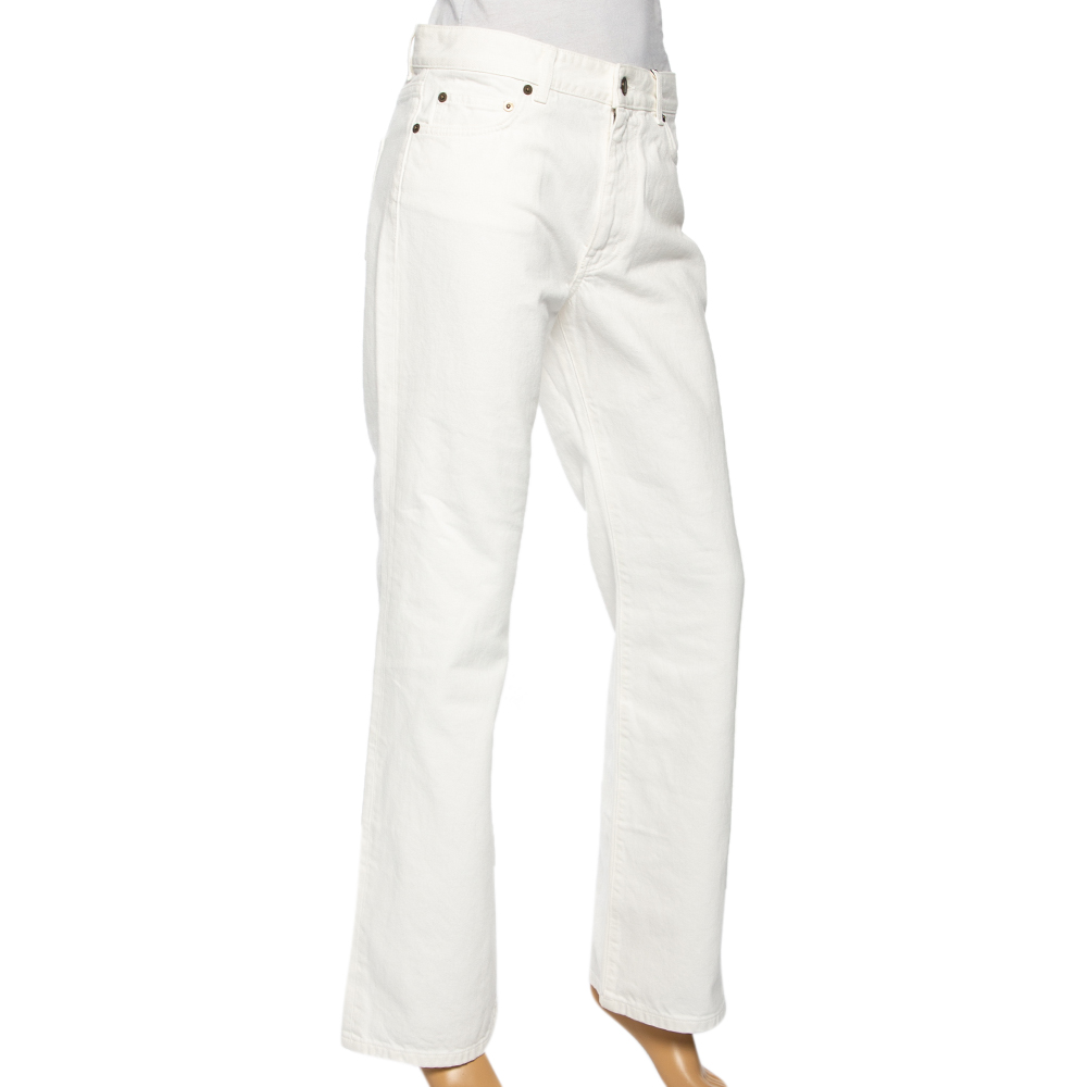 

Saint Laurent White Stone Washed Denim Jeans