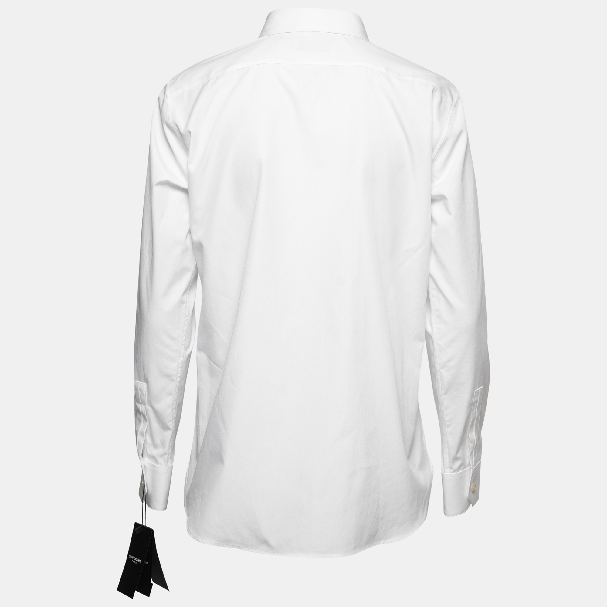 

Saint Laurent Paris White Cotton Button Front Shirt