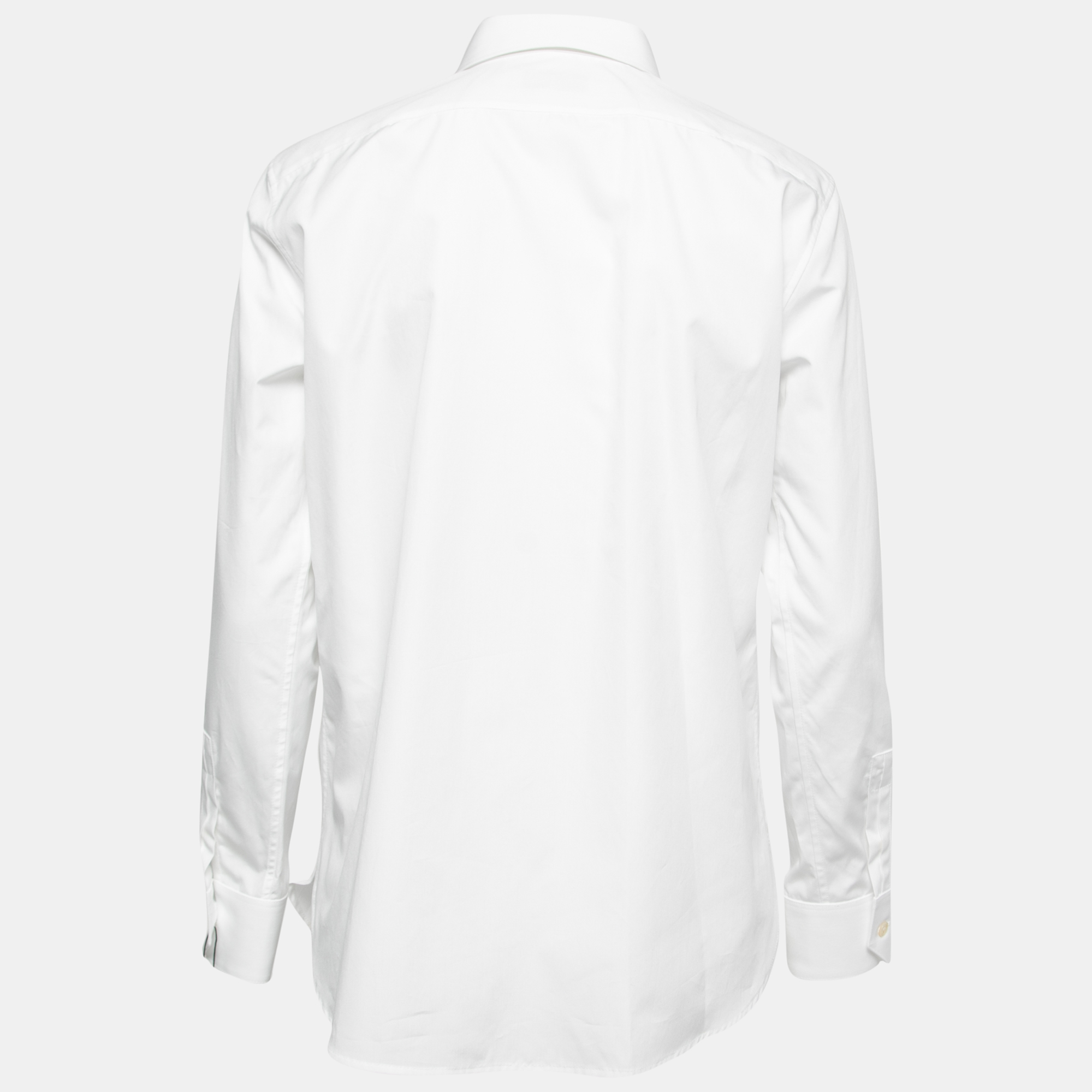

Saint Laurent Paris White Cotton Button Front Shirt
