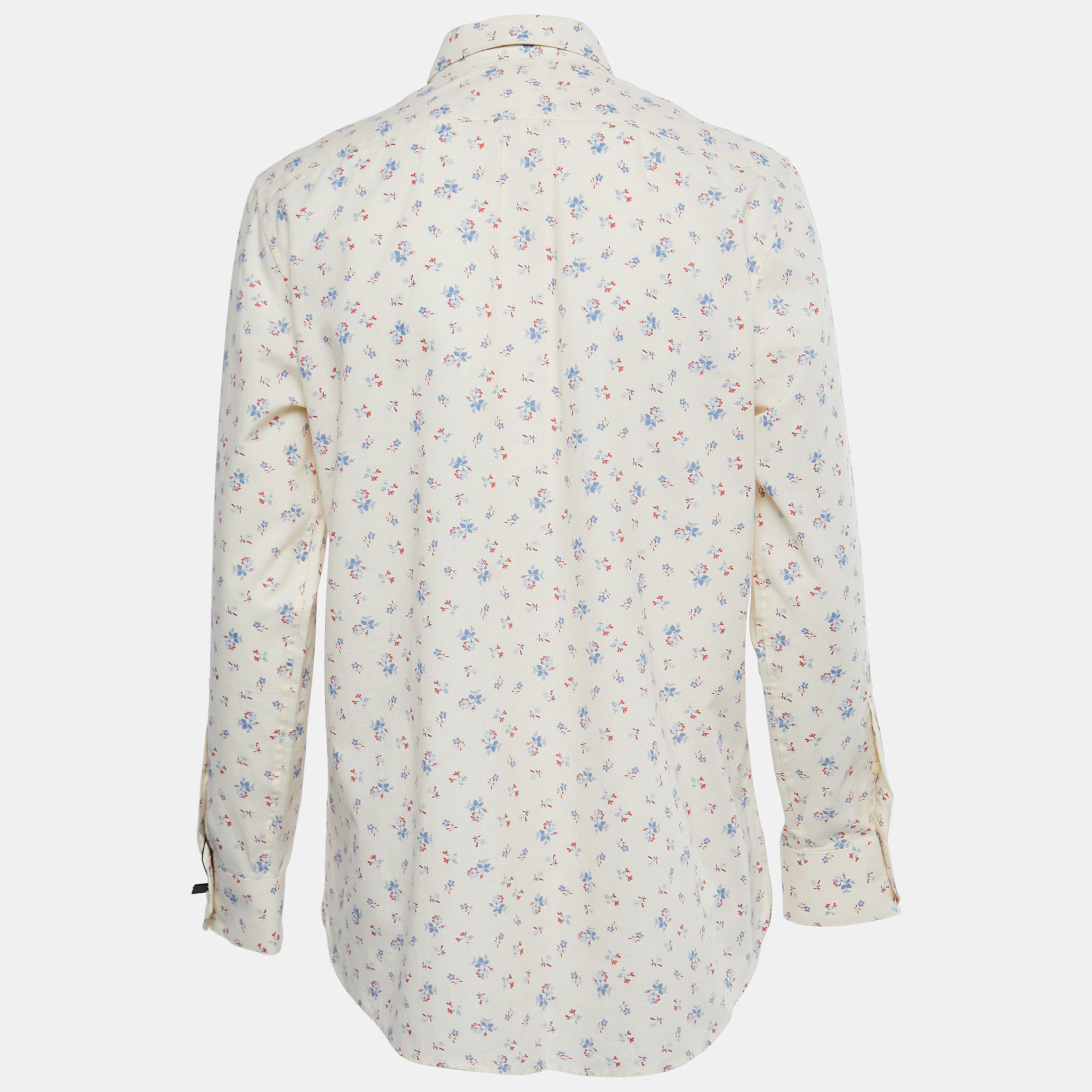 

Saint Laurent Cream Floral Printed Cotton Shirt