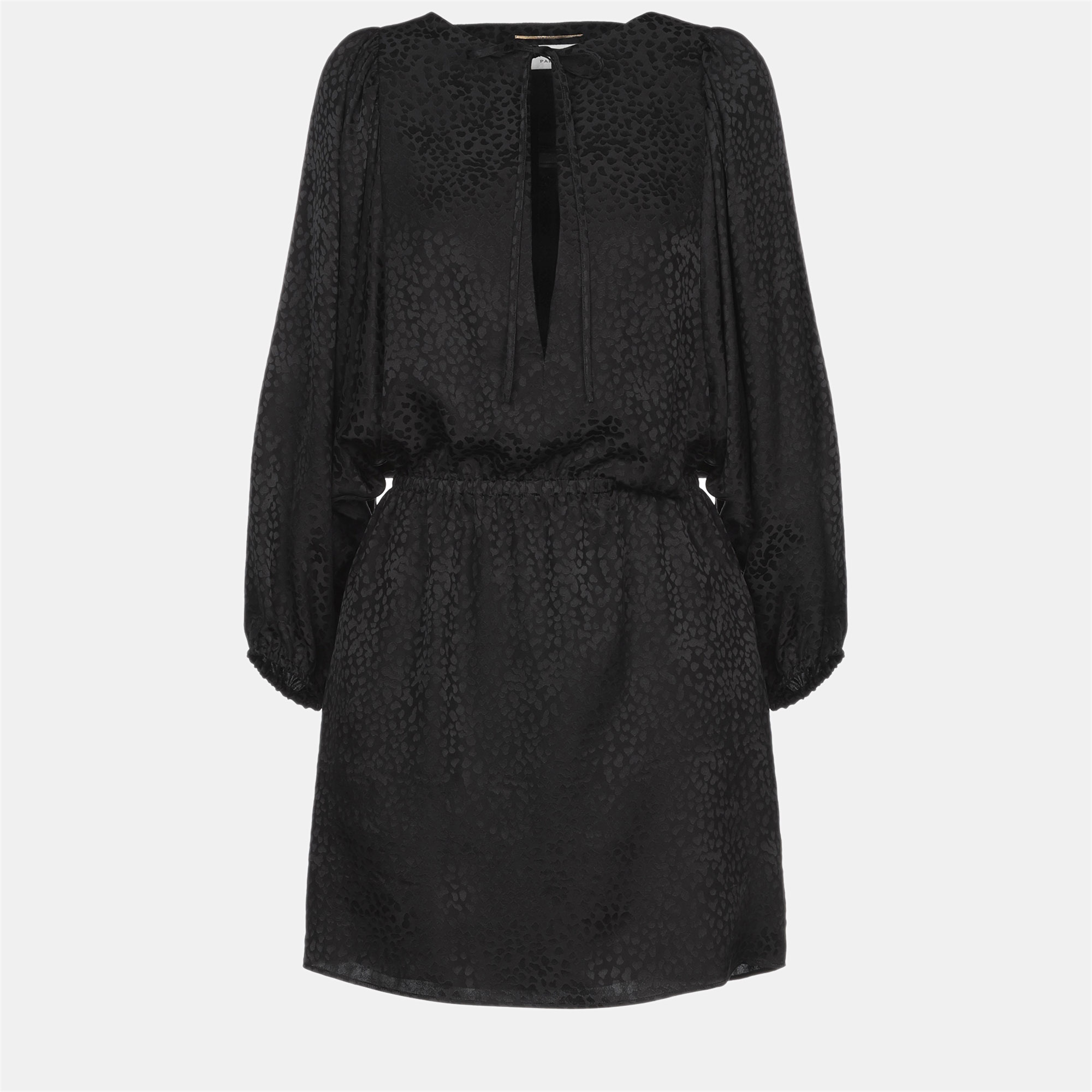 Pre-owned Saint Laurent Silk Mini Dresses 40 In Black