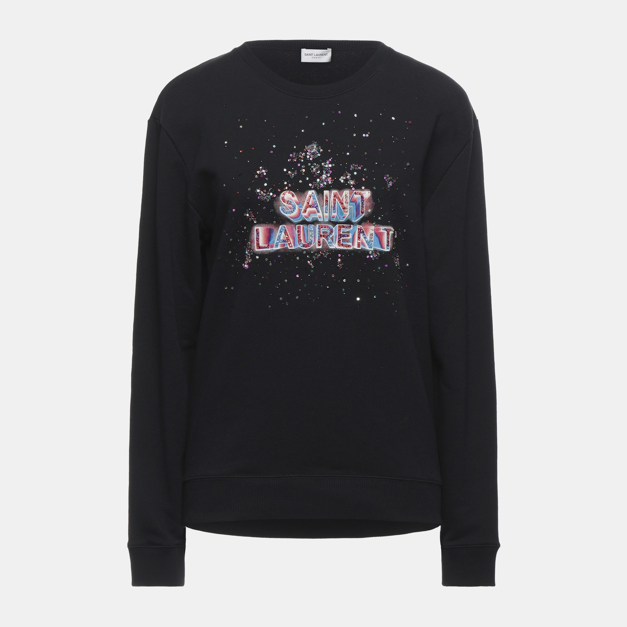

Saint Laurent Cotton Sweatshirt, Black