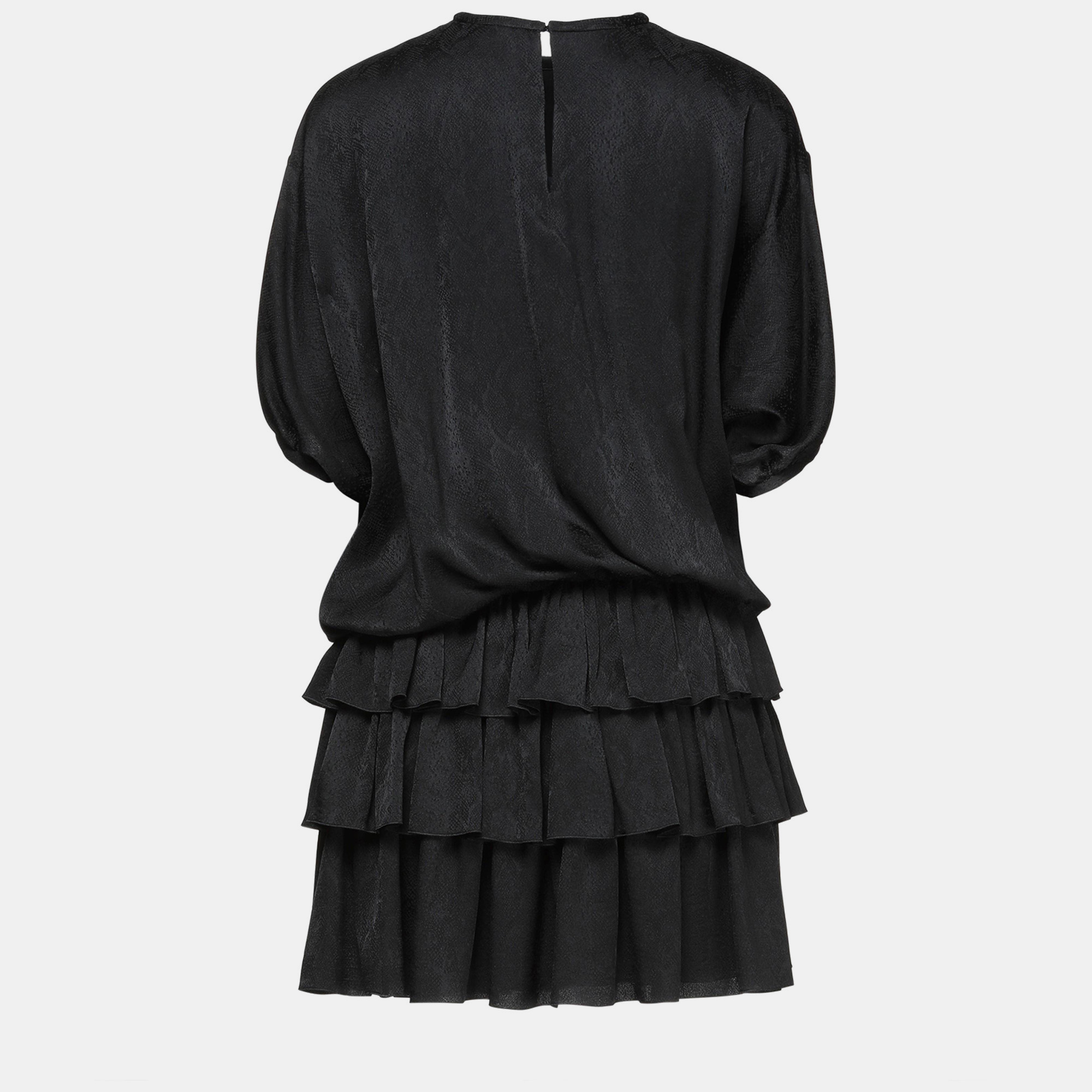 

Saint Laurent Silk Mini dresses 38, Black