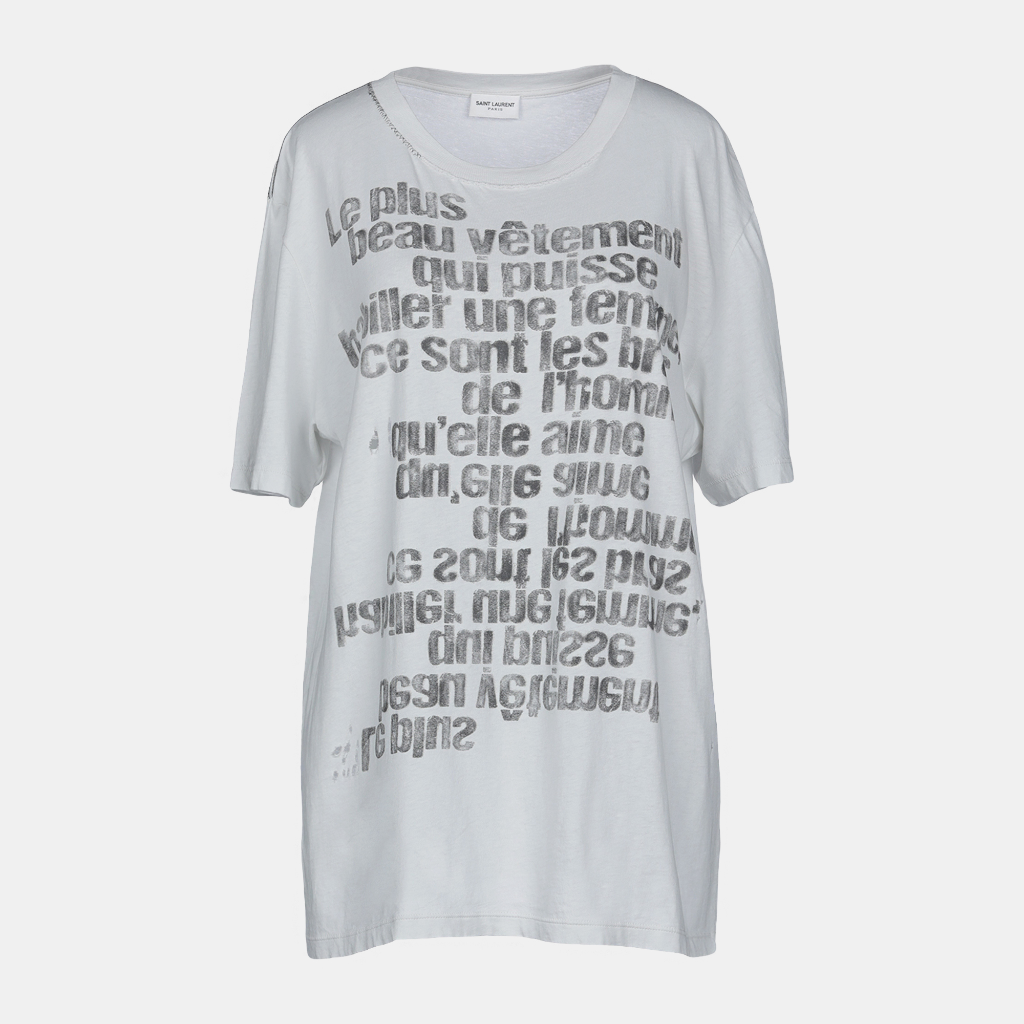 

Saint Laurent White/Black Jersey T-Shirt