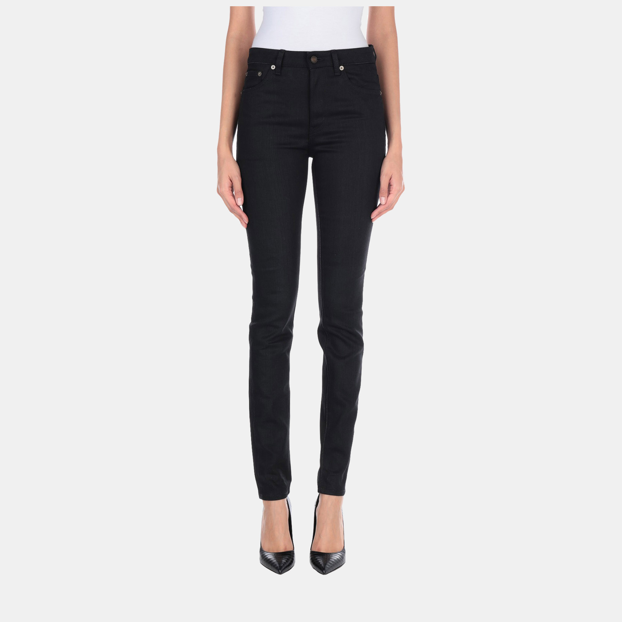 

Saint Laurent Cotton Jeans 28, Black
