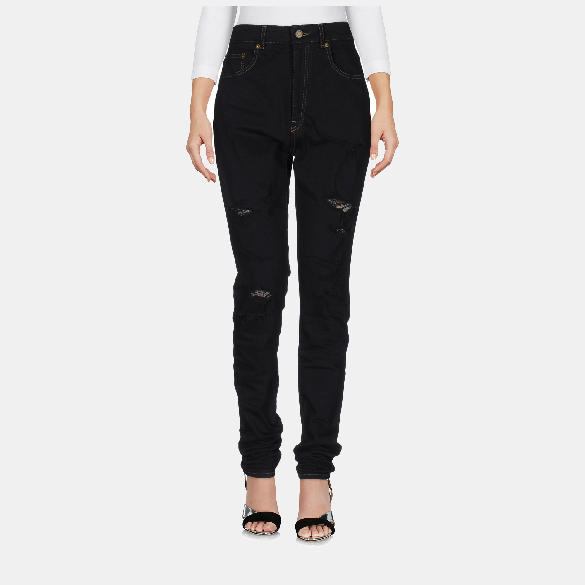 

Saint Laurent Cotton Jeans 28, Black