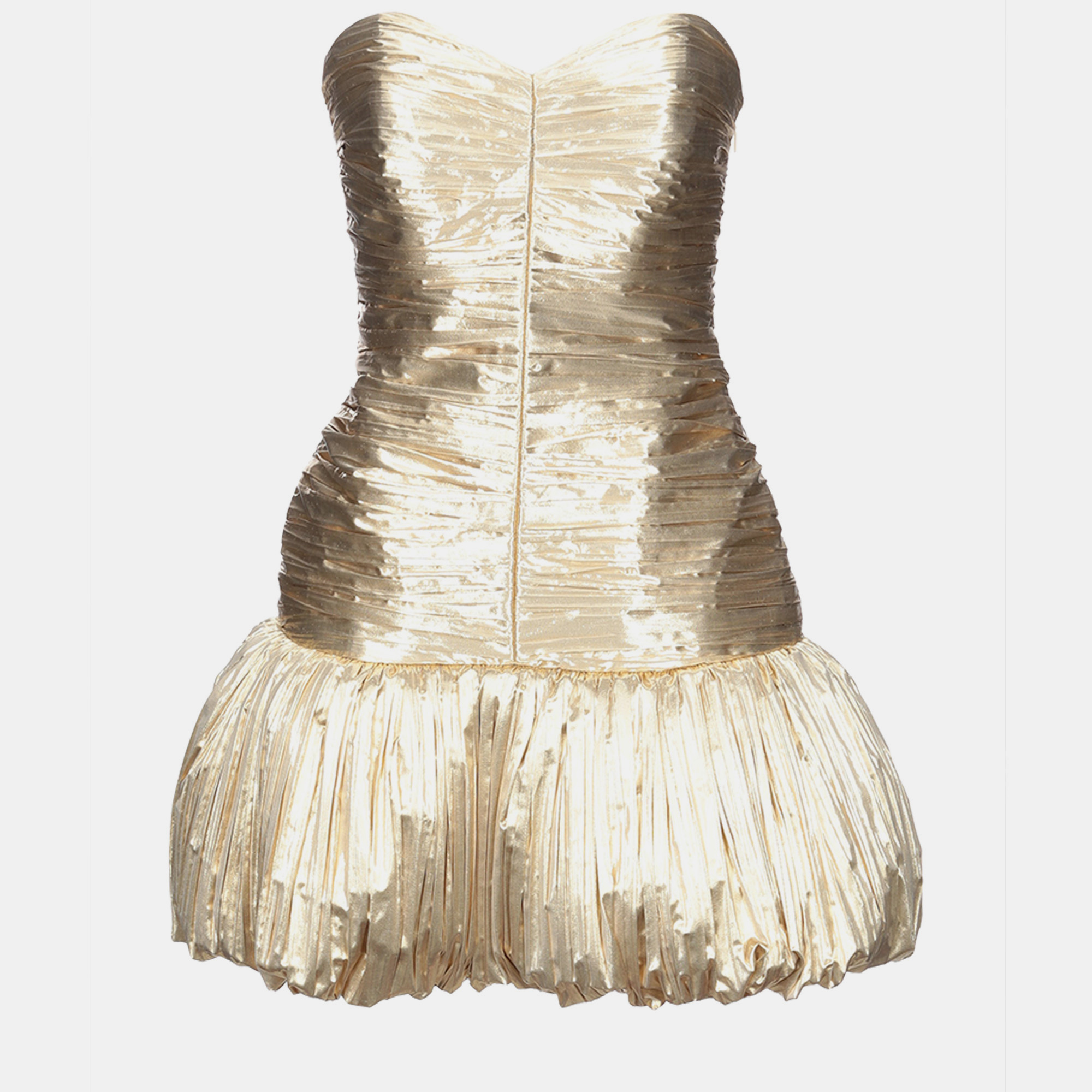

Saint-Laurent Polyester Mini dress 40, Gold