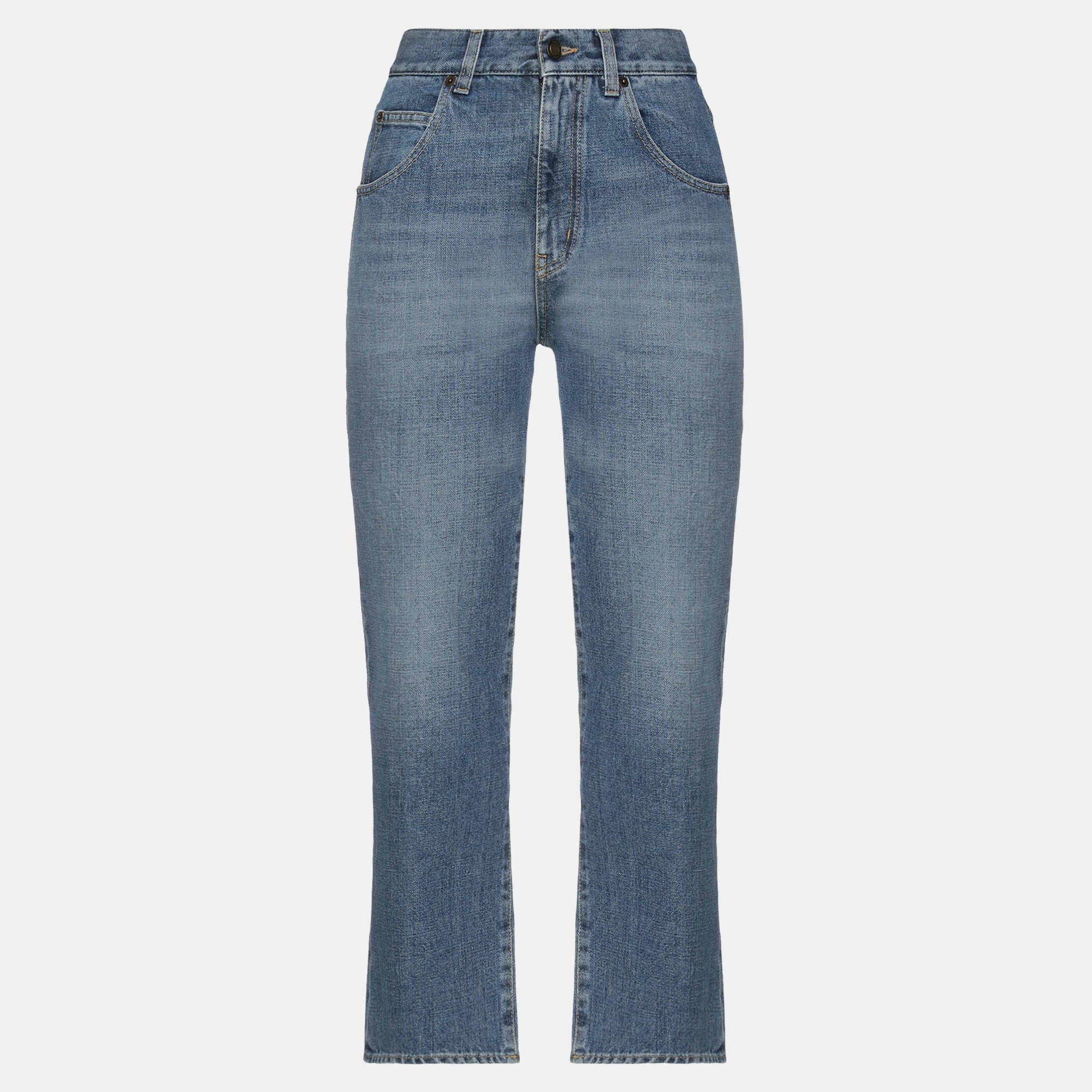 Pre-owned Saint Laurent Cotton Jeans 26 In Blue