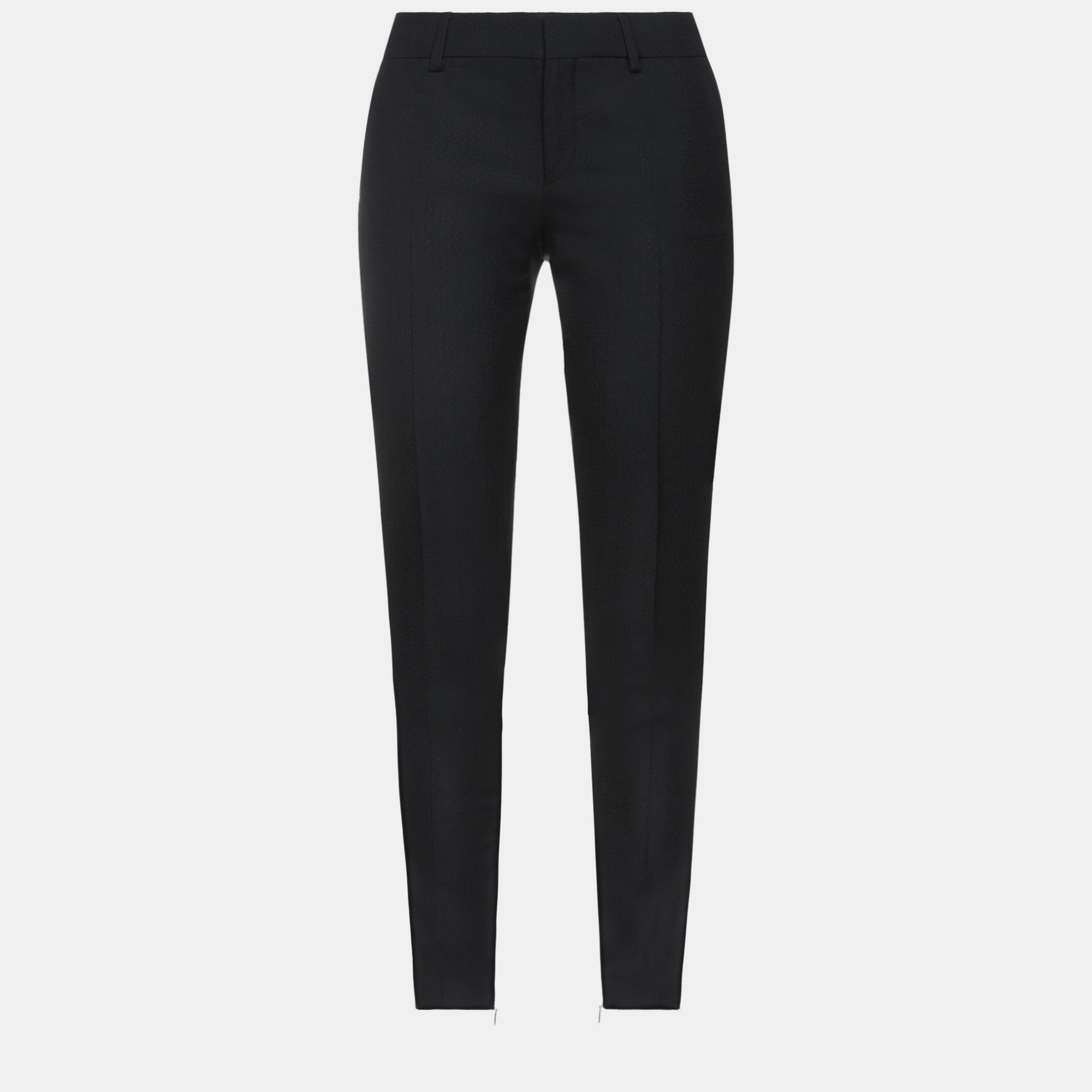 

Saint Laurent Black Wool Tapered Pants  (FR 34
