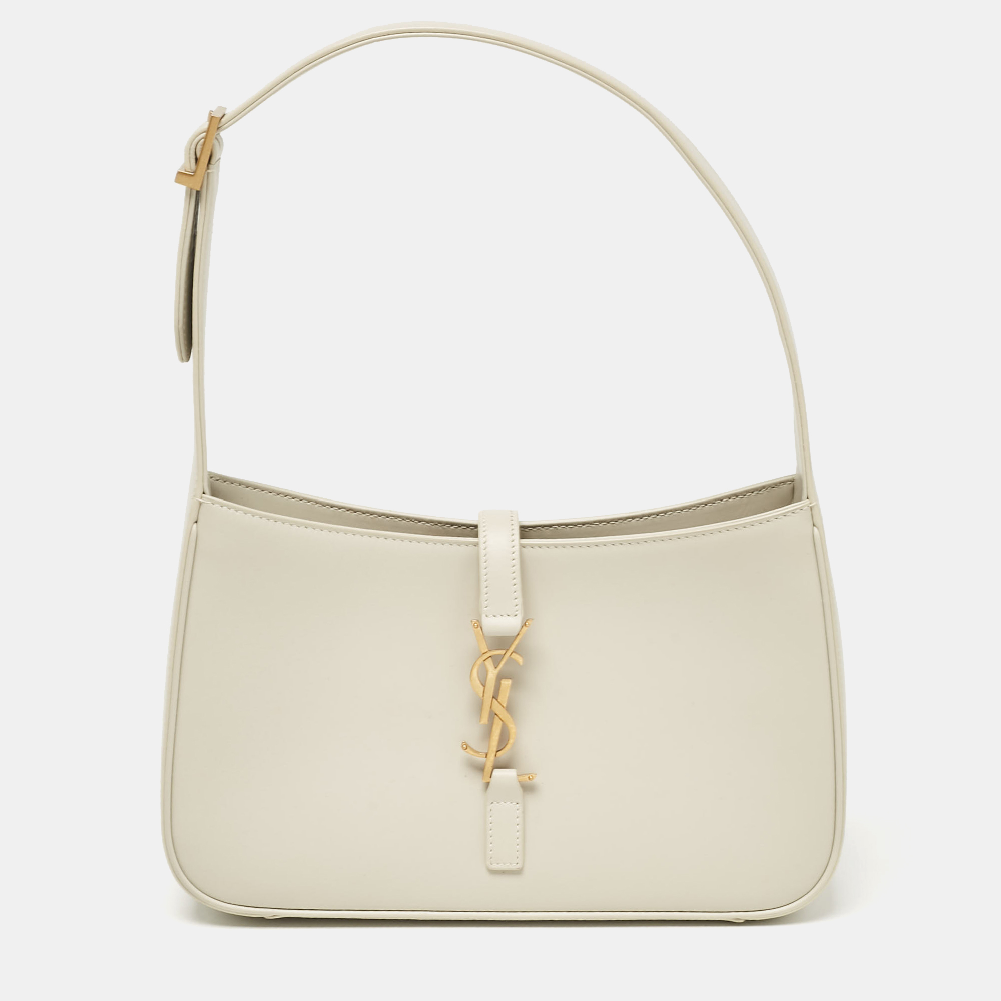 

Saint Laurent White Leather LE 5 À 7 Shoulder Bag