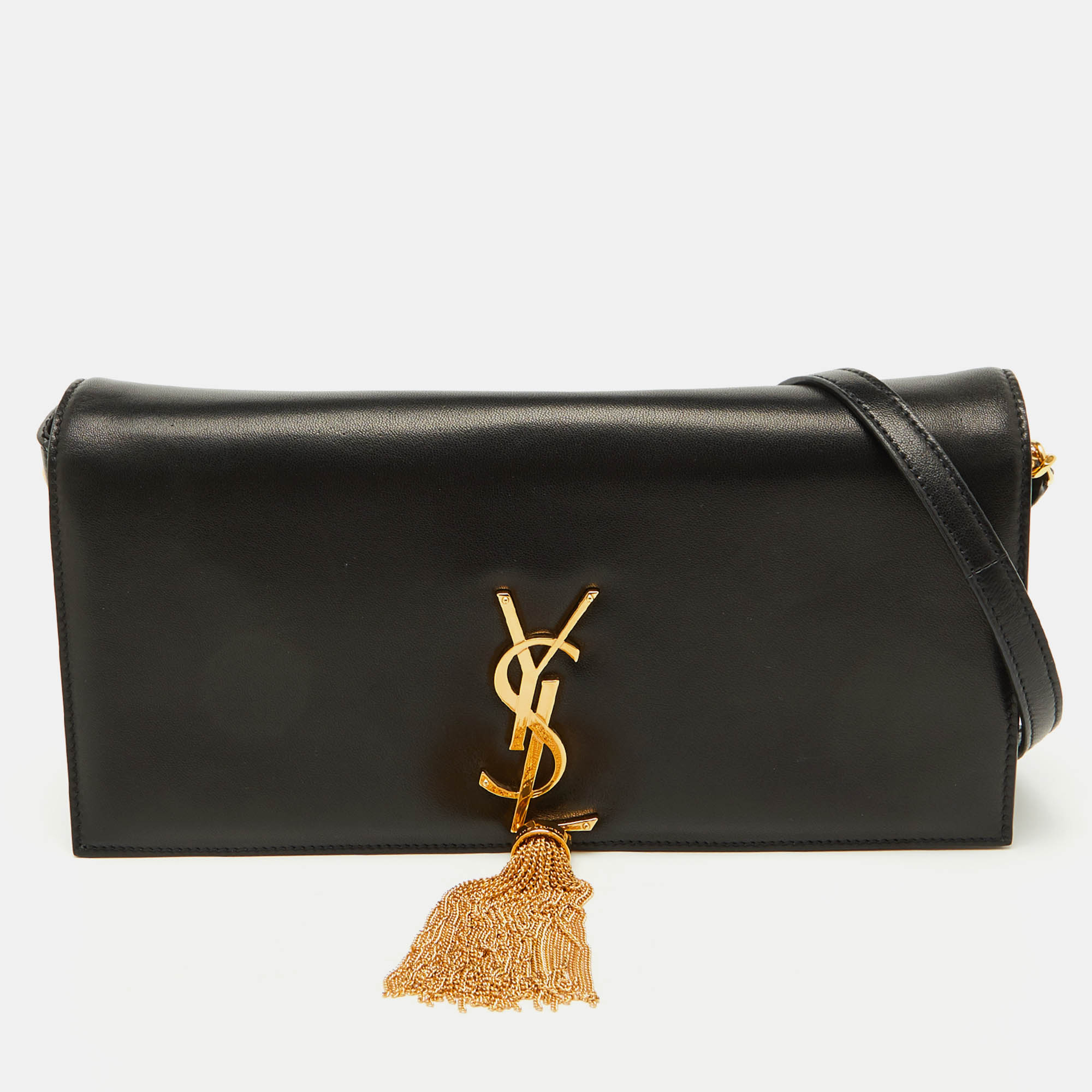 

Saint Laurent Black Leather Small Kate Flap Shoulder Bag