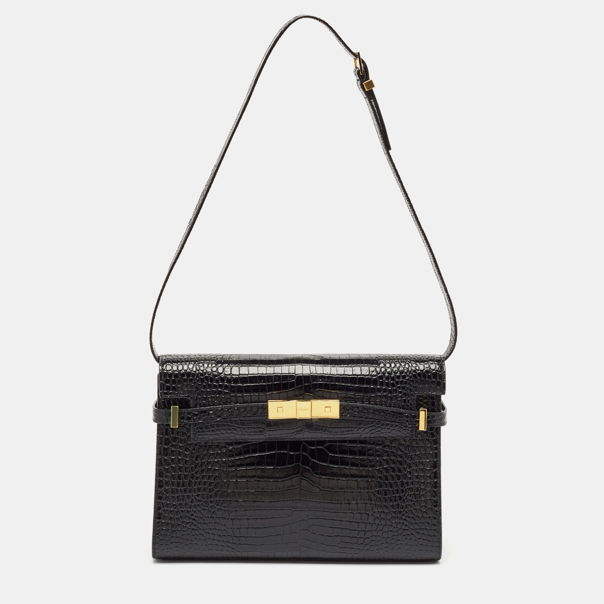 

Saint Laurent Black Leather Manhattan Shoulder Bag