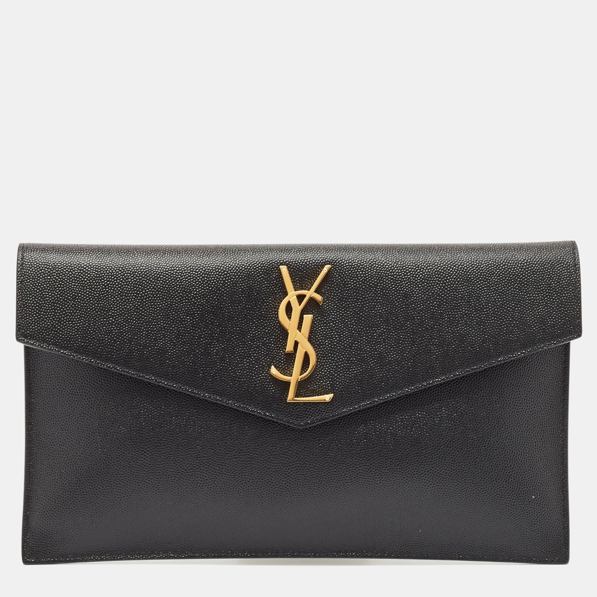 

Saint Laurent Black Leather Uptown Pouch