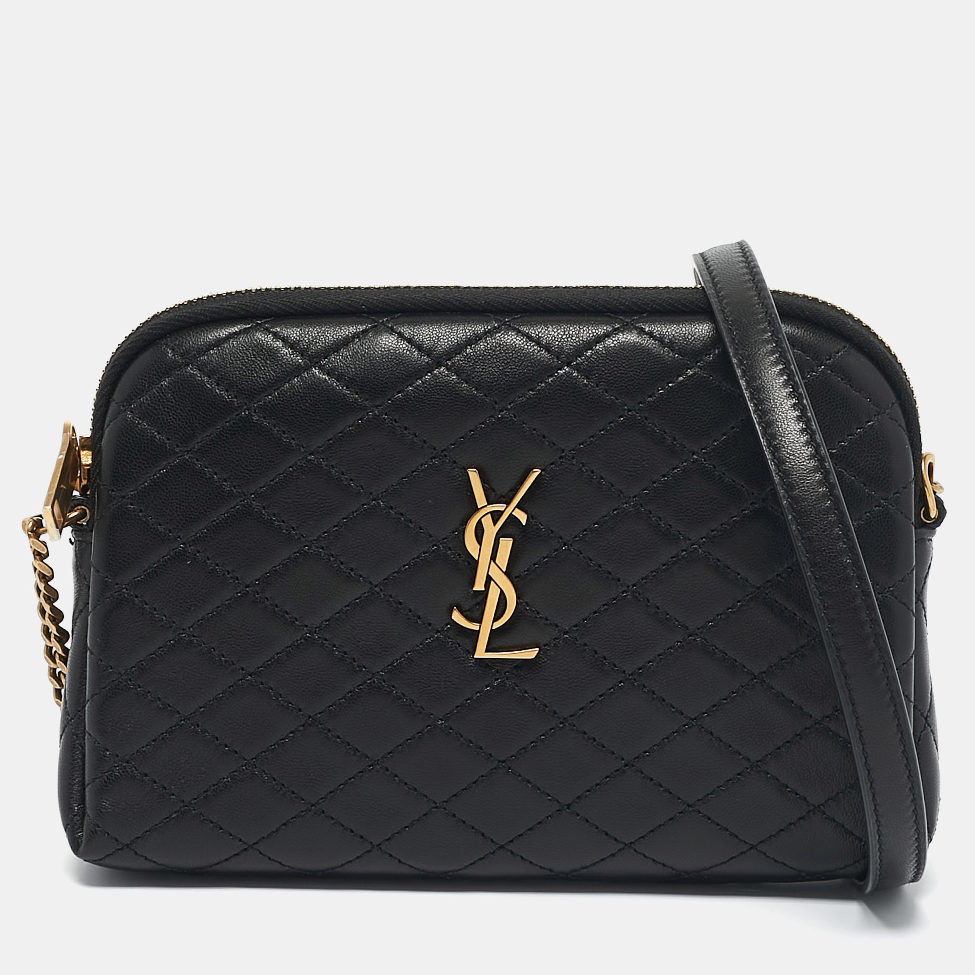 

Saint Laurent Black Quilted Leather Gaby Crossbody Bag
