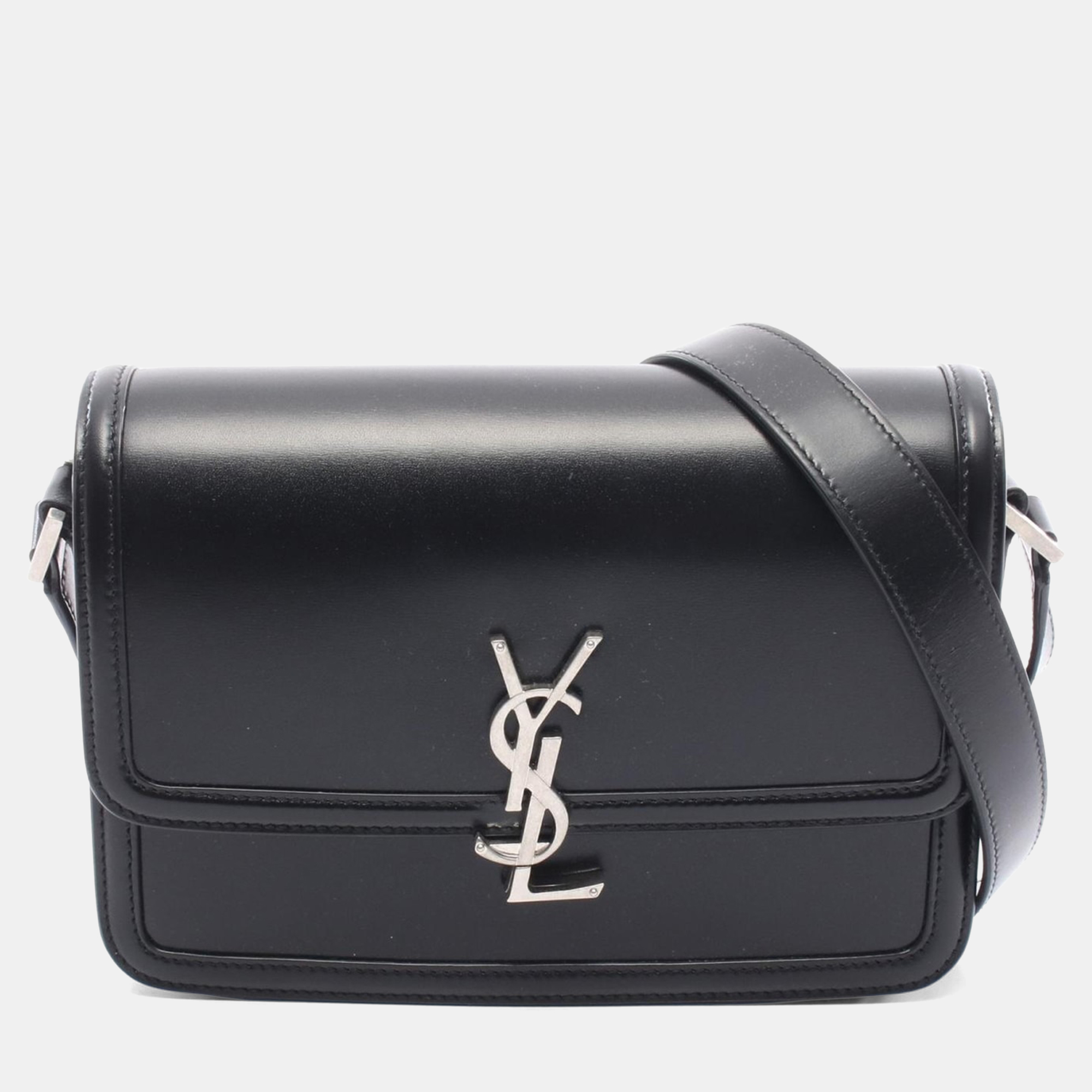 

Saint Laurent Paris Solferino Black Leather Shoulder Bag