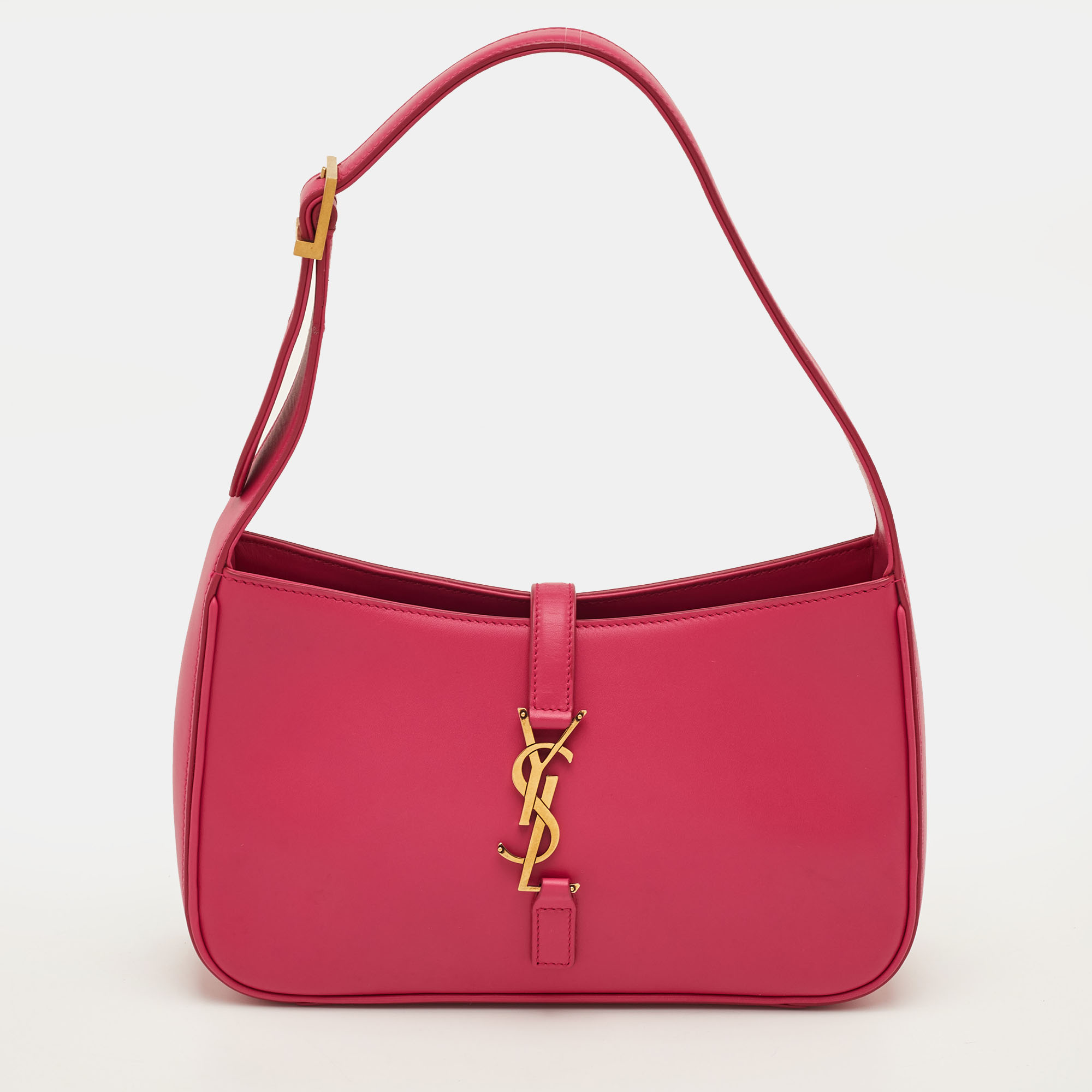 

Saint Laurent LE 5 À 7 Pink Smooth Leather Shoulder Bag