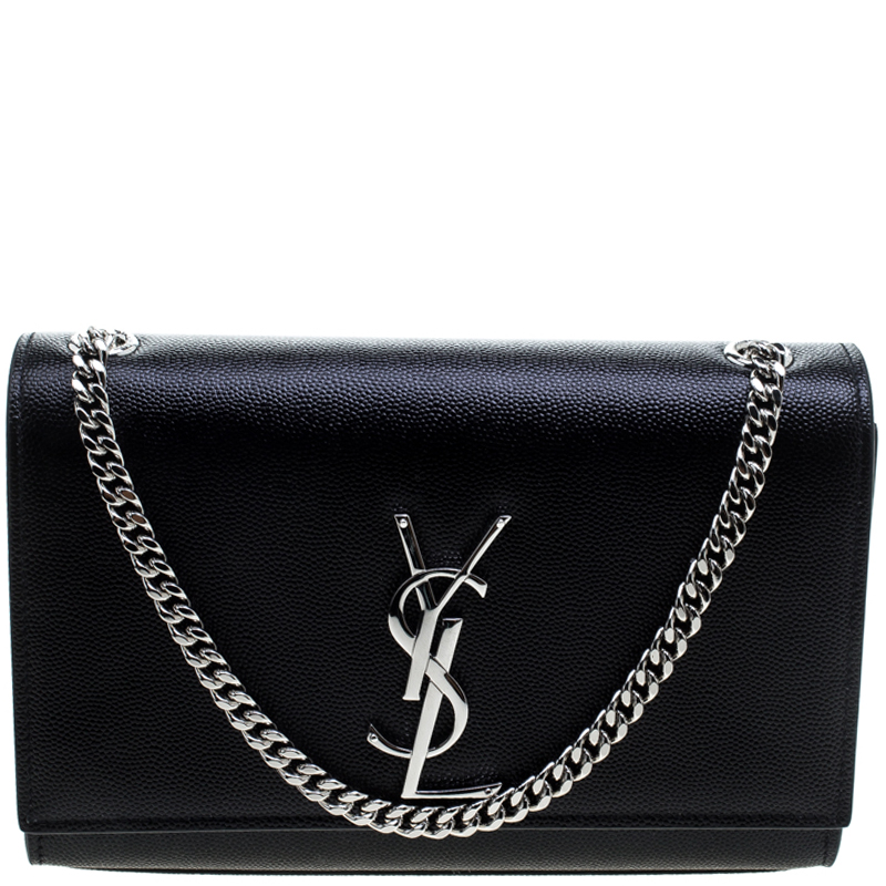 saint laurent small kate monogram leather chain shoulder bag