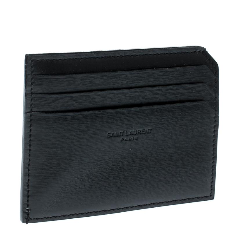 

Saint Laurent Black Leather Fragments Card Case