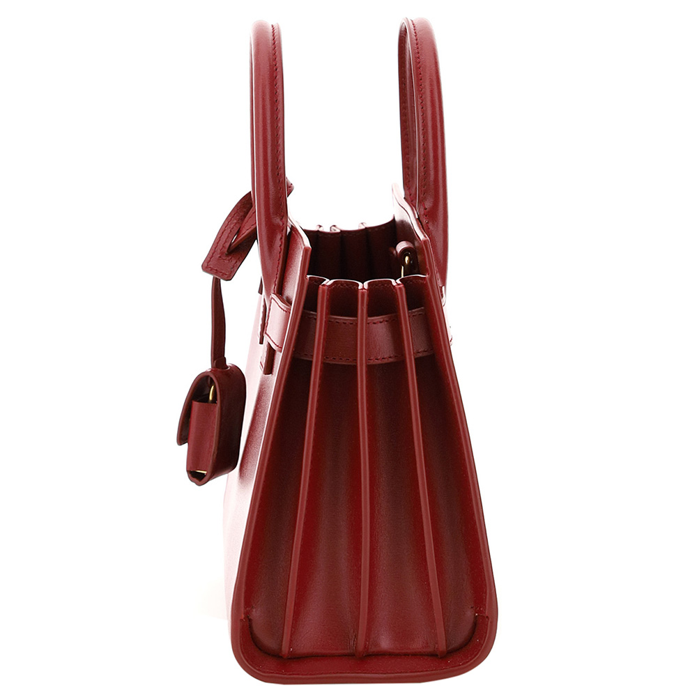 

Saint Laurent Red Nano Sac De Jour Bag