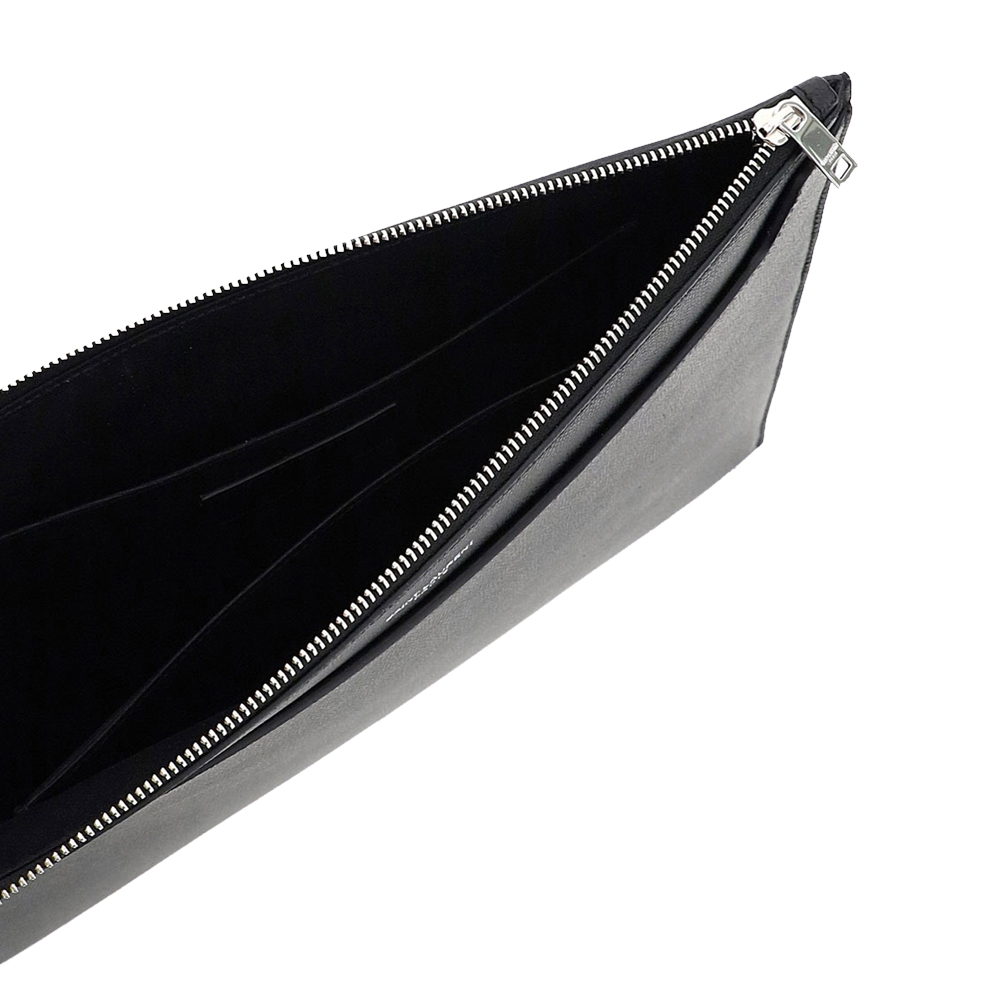 

Saint Laurent Black Leather Catherine Tablet Holder Clutch