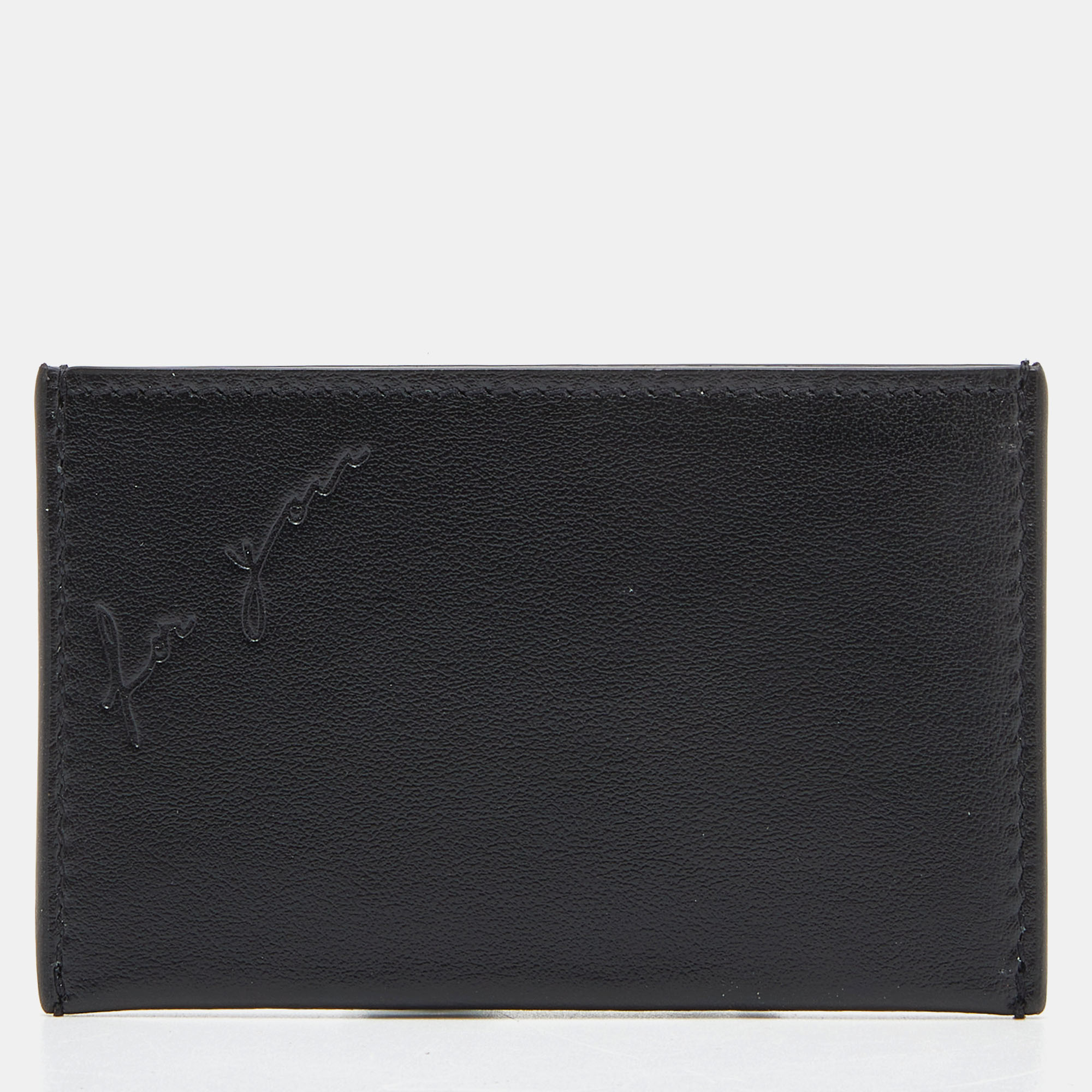 Pre-owned Saint Laurent Black Leather Pocket Mirror Case