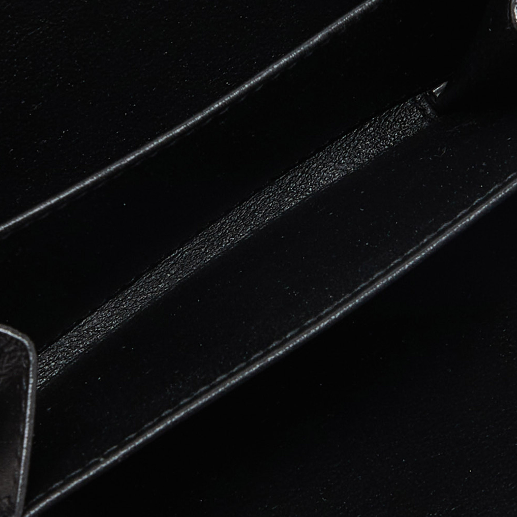 

Saint Laurent Black Leather Cassandre Compact Zip Around Wallet