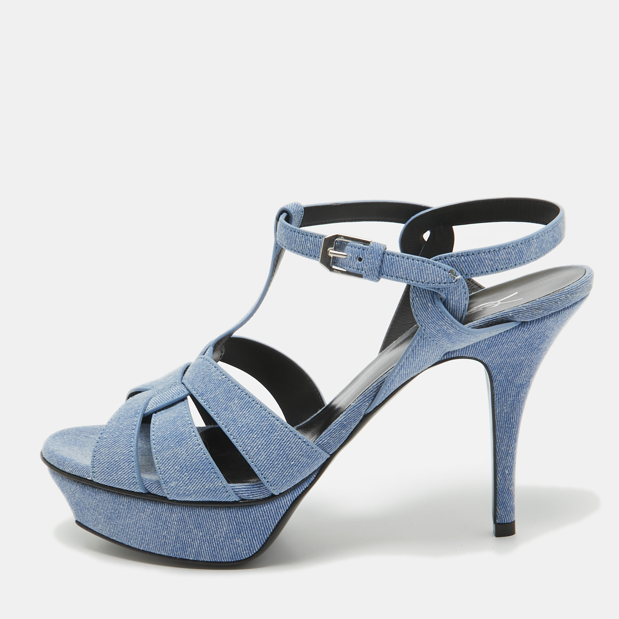 

Saint Laurent Blue Denim Tribute Sandals Size