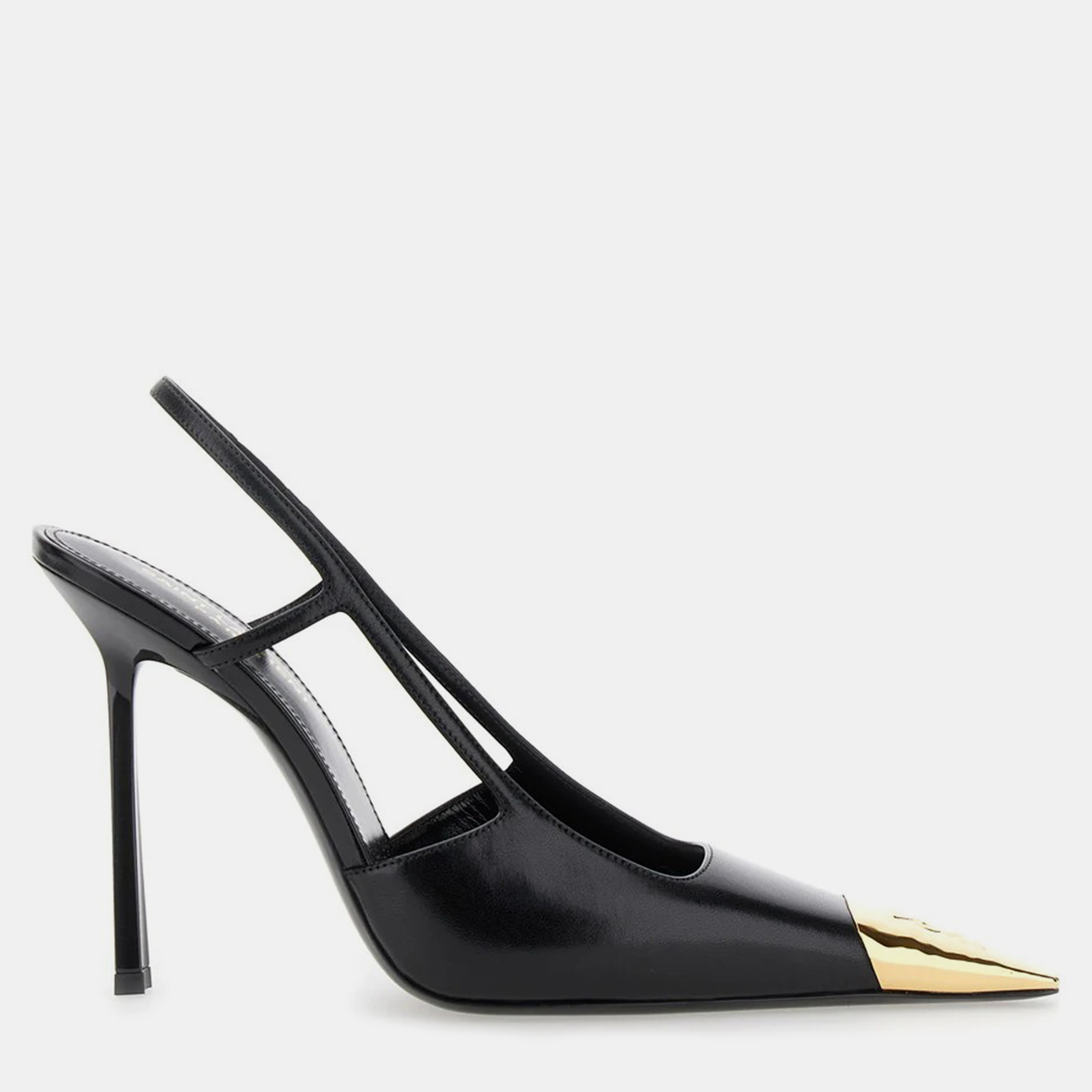 

Saint Laurent Black/Gold Metallic Jeanne 110 Pumps EU