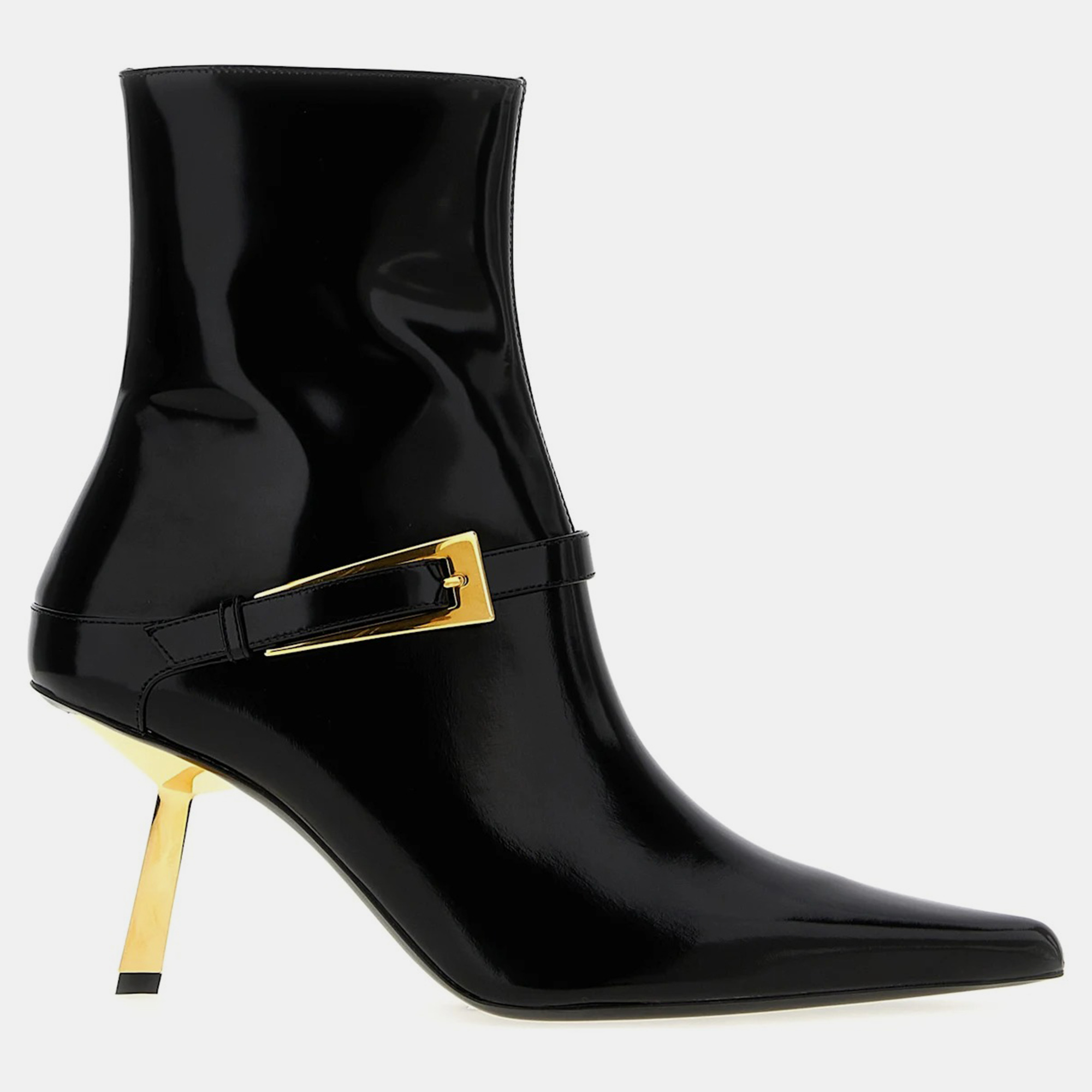 

Saint Laurent Black Patent Leather Lee Ankle Boots EU