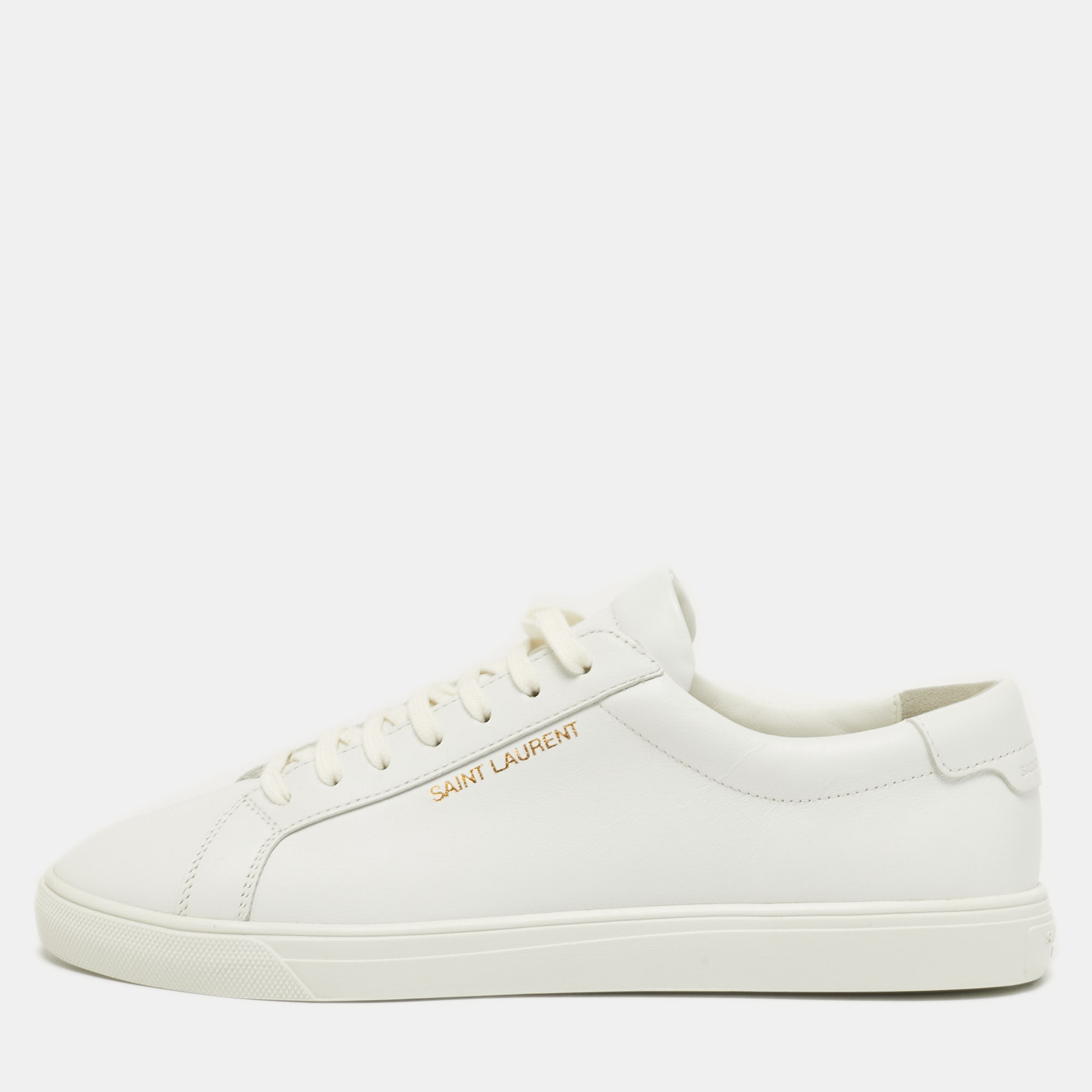 

Saint Laurent Andy Size  White Leather Lace Up Sneakers