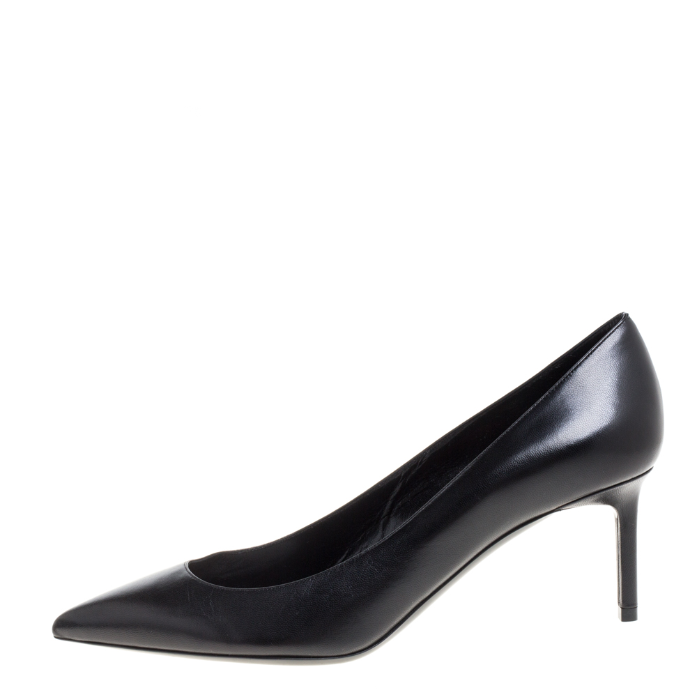 

Saint Laurent Paris Black Leather Pumps Size