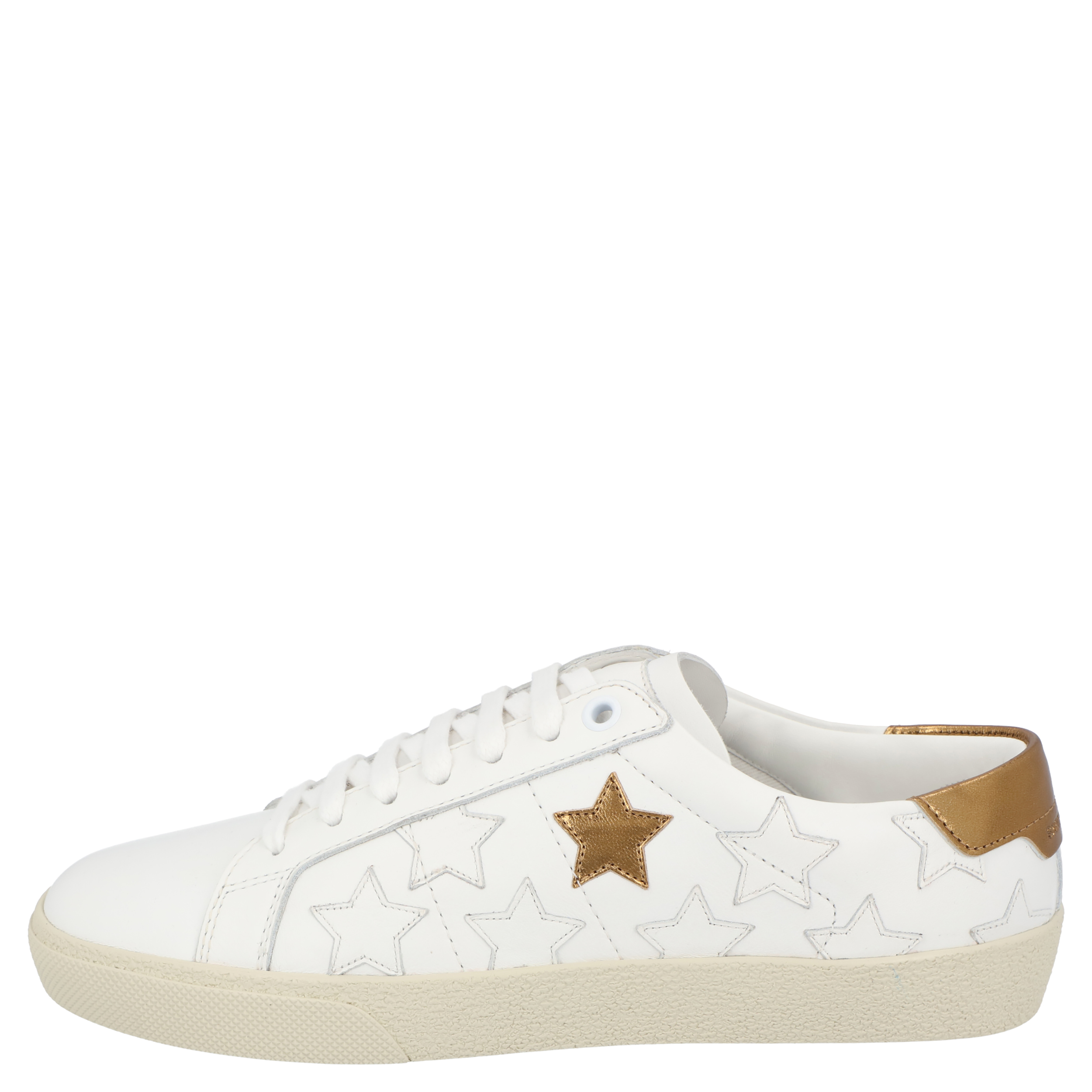 

Saint Laurent White/Metallic Brown Star Court Classic Calfornia Sneakers Size EU