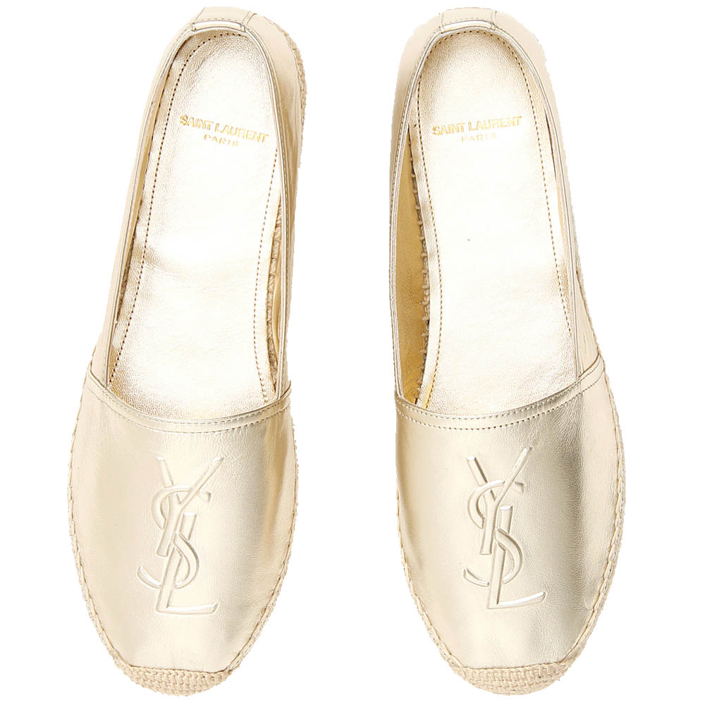 

Saint Laurent Blush Leather Logo Espadrilles Size EU, Multicolor
