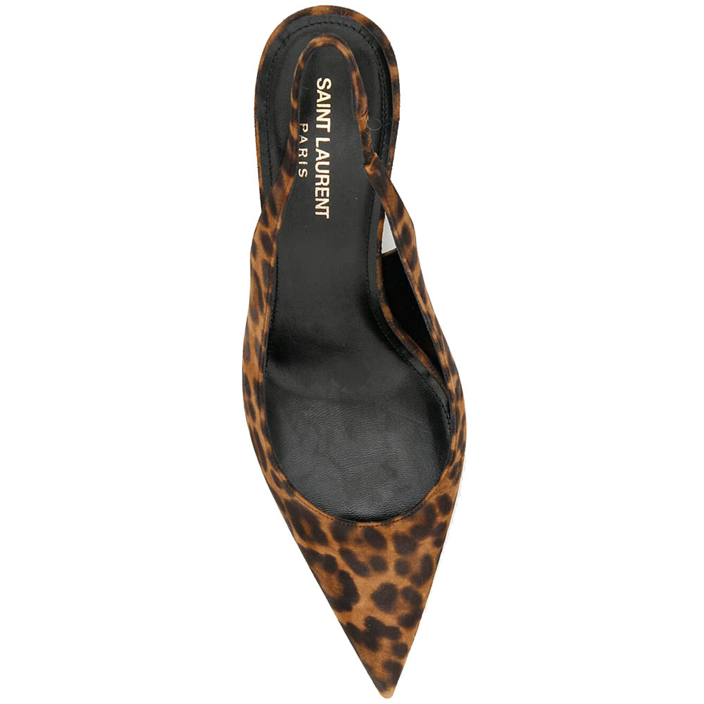 

Saint Laurent leopard-print Lexi Slingback Pumps Size IT, Black