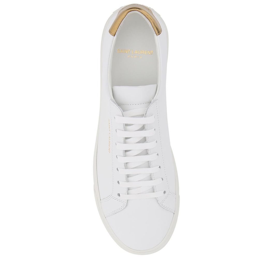 

Saint Laurent White/Gold Leather Andy Sneaker Size IT