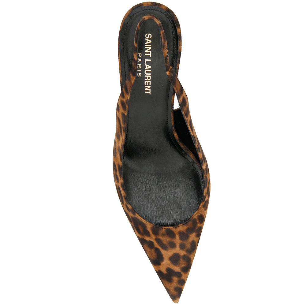 

Saint Laurent Paris Leopard Print Lexi Slingback Pumps Size IT, Multicolor