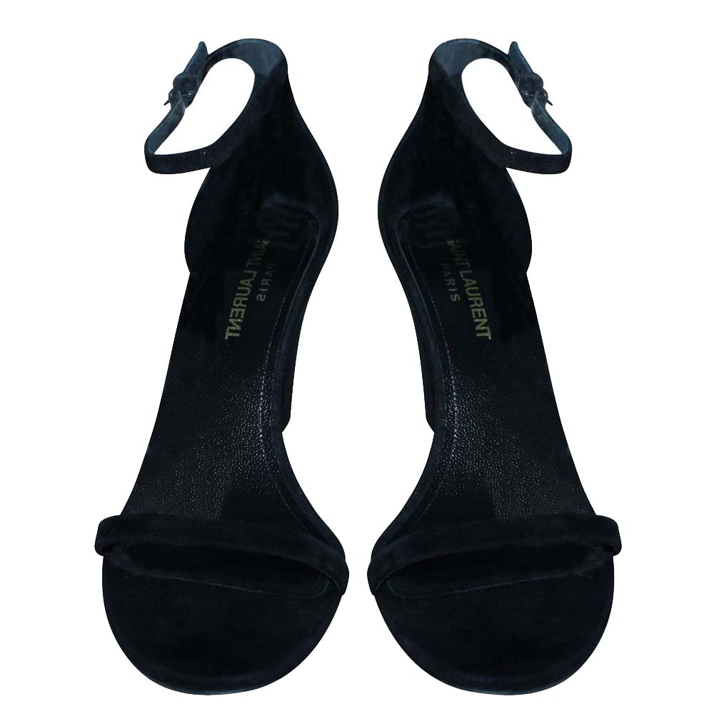 

Saint Laurent Paris Black Leather Sandals Size