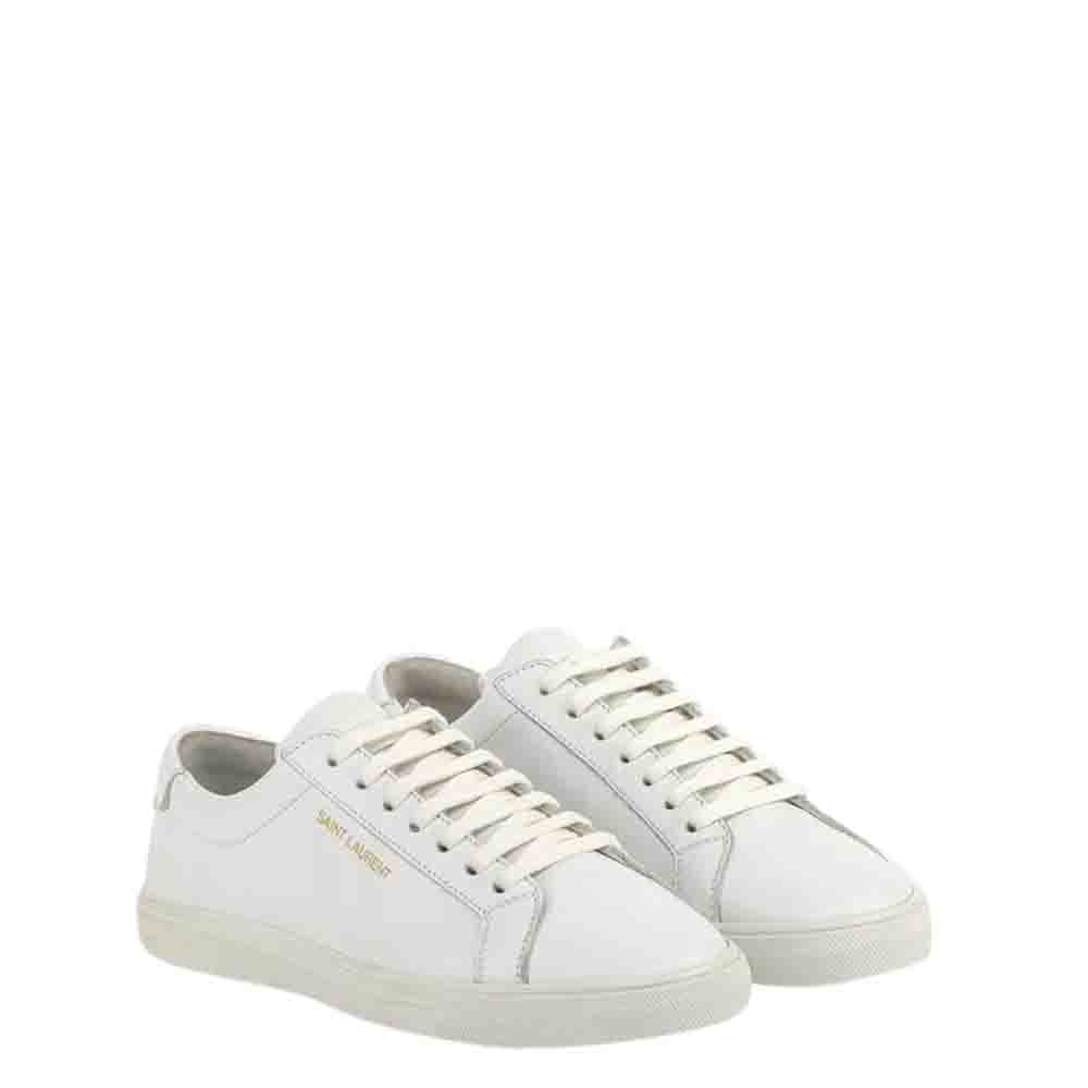 

Saint Laurent Paris White Leather Andy Sneakers Size EU