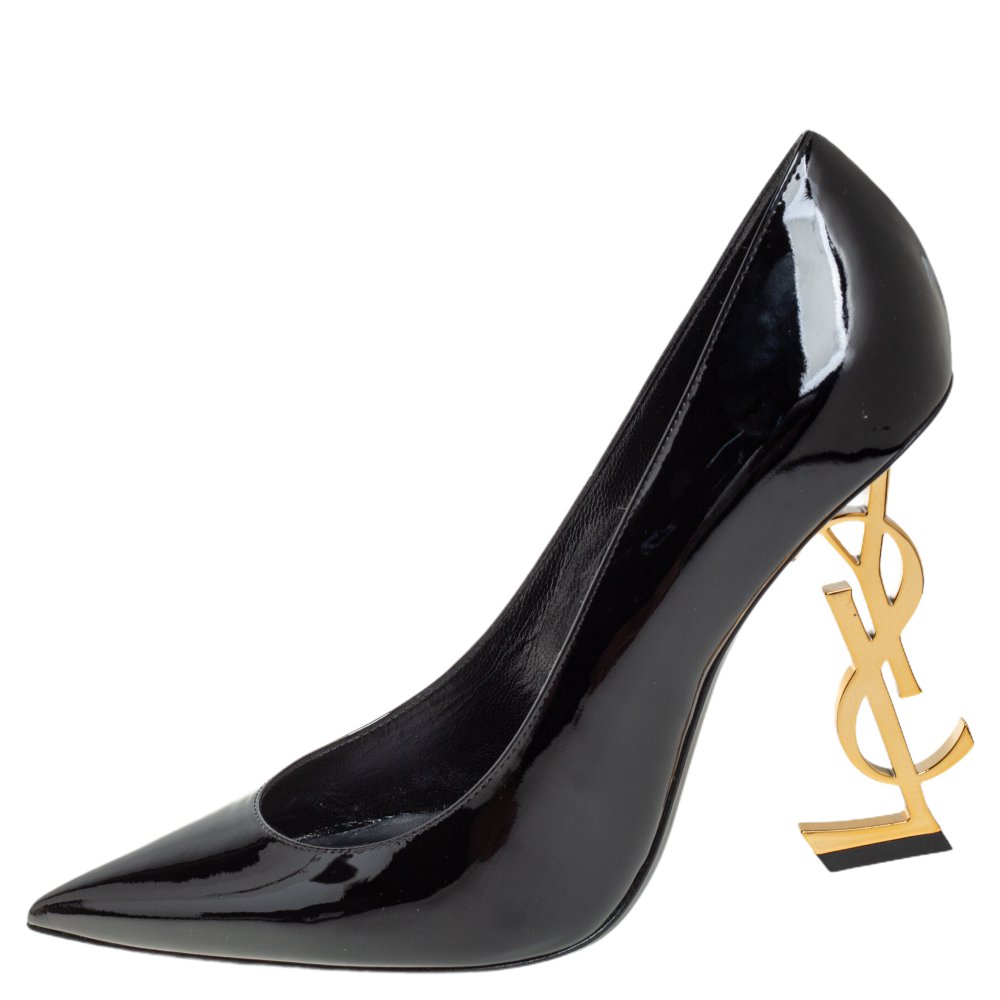 

Saint Laurent Black Patent Leather Opyum Pointed Toe Pumps Size