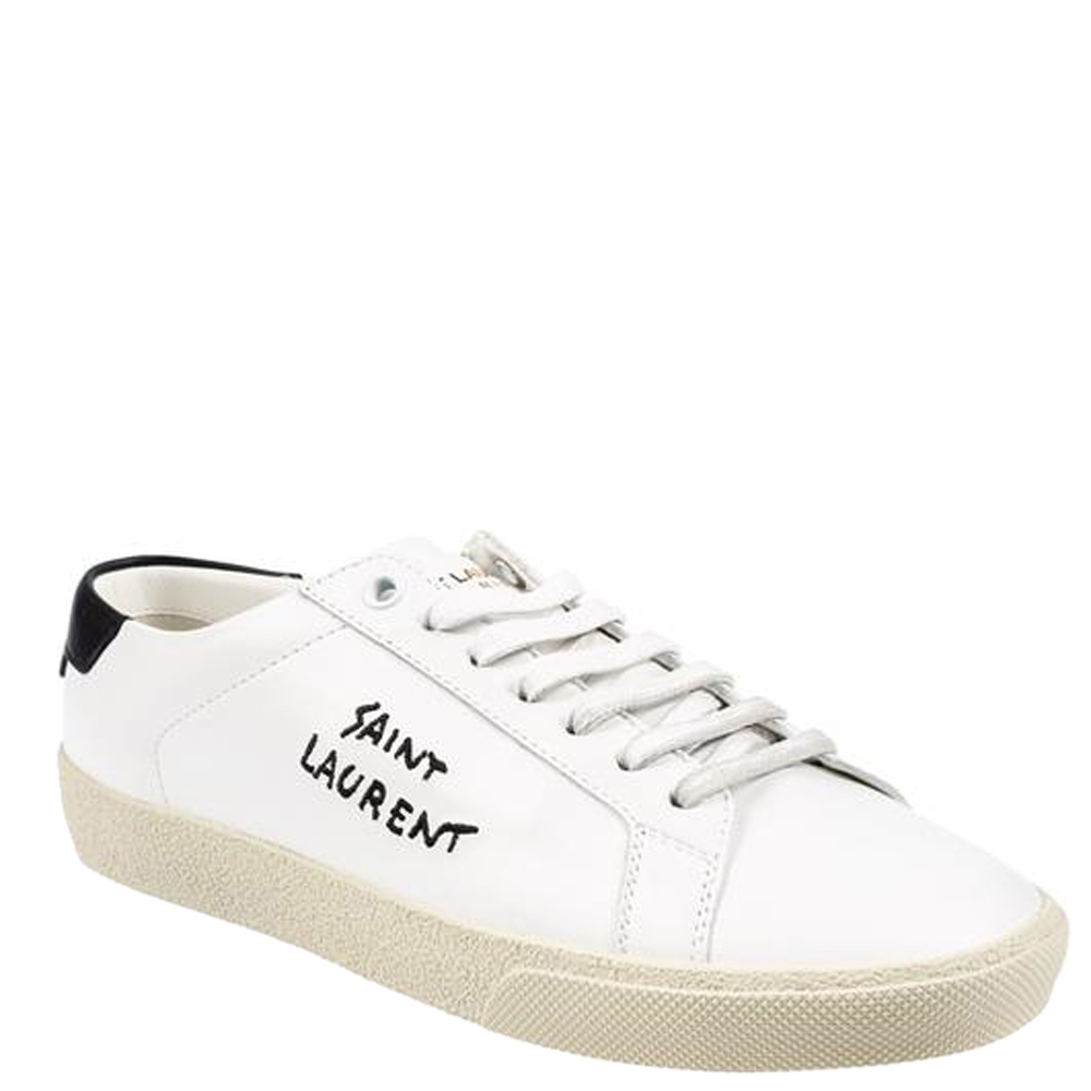 

Saint Laurent Paris White/Black Leather Court Classic SL/06 Sneaker Size EU