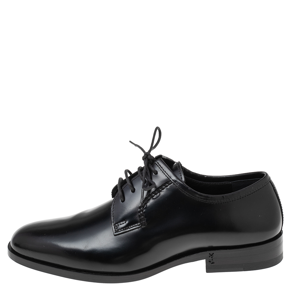 

Saint Laurent Black Leather Lace Up Derby Size