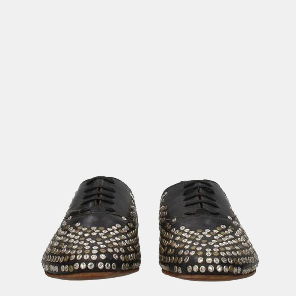 

Saint Laurent Black Leather Lace Up Oxford Shoes Size US 10 EU