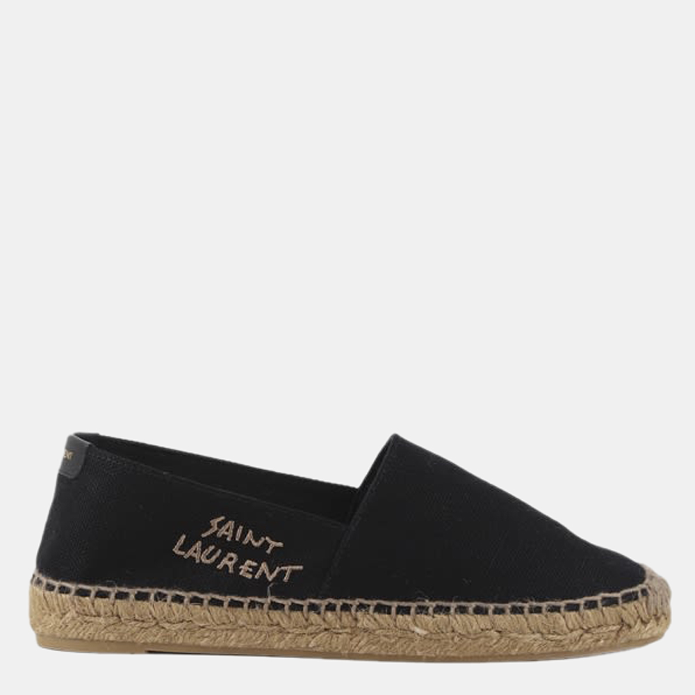 

Saint Laurent Black Monogram Espadrilles Size EU