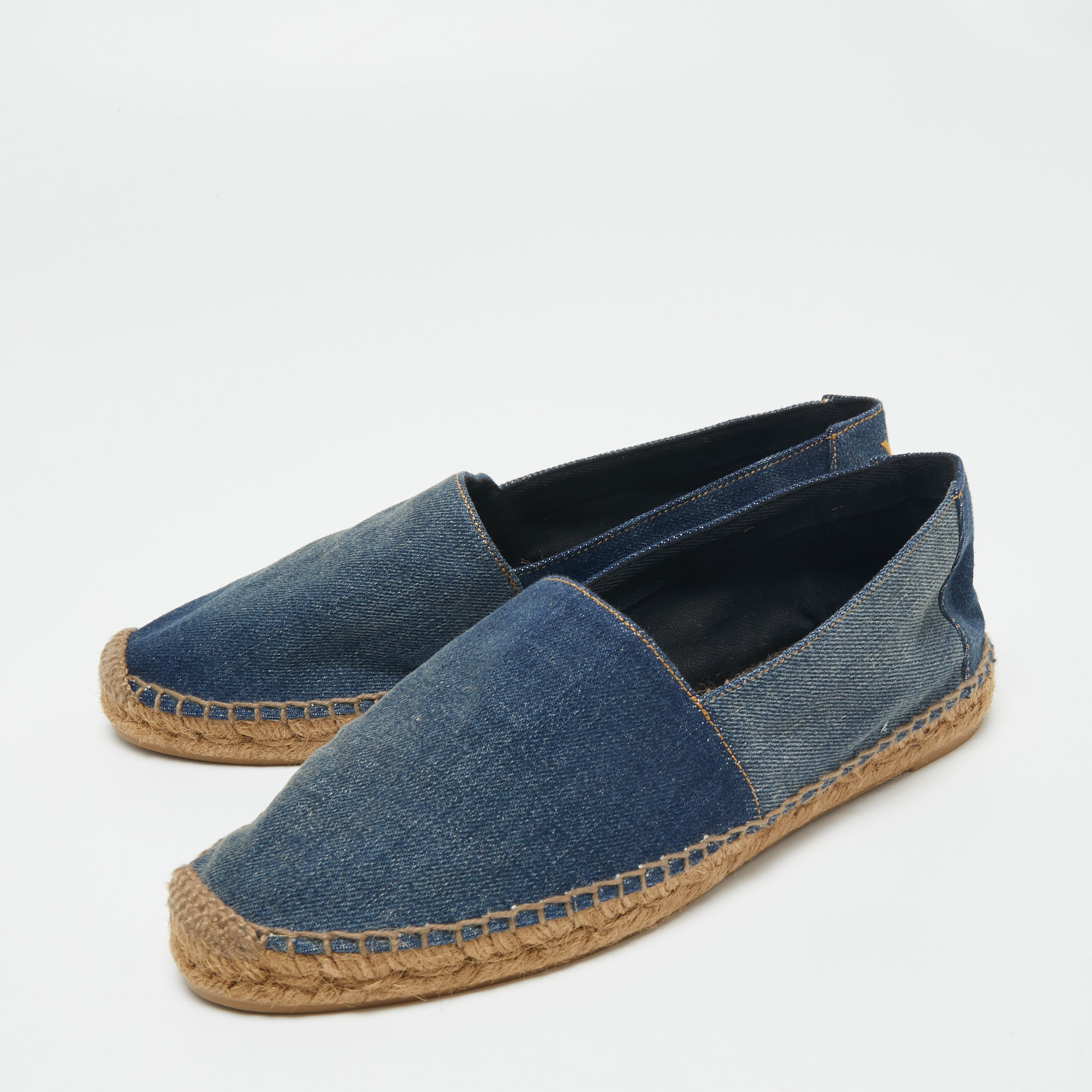 

Saint Laurent Blue Denim Espadrille Flats Size