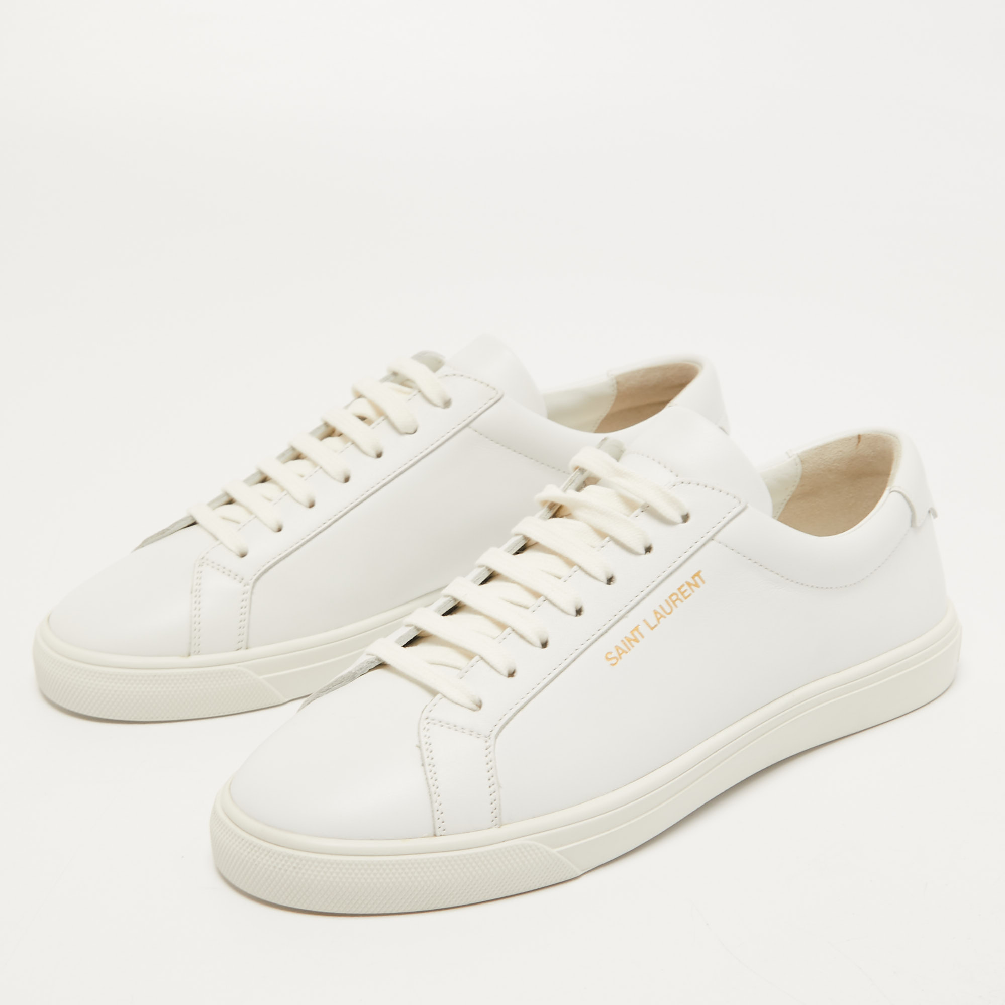 

Saint Laurent Paris White Leather Andy Sneakers Size