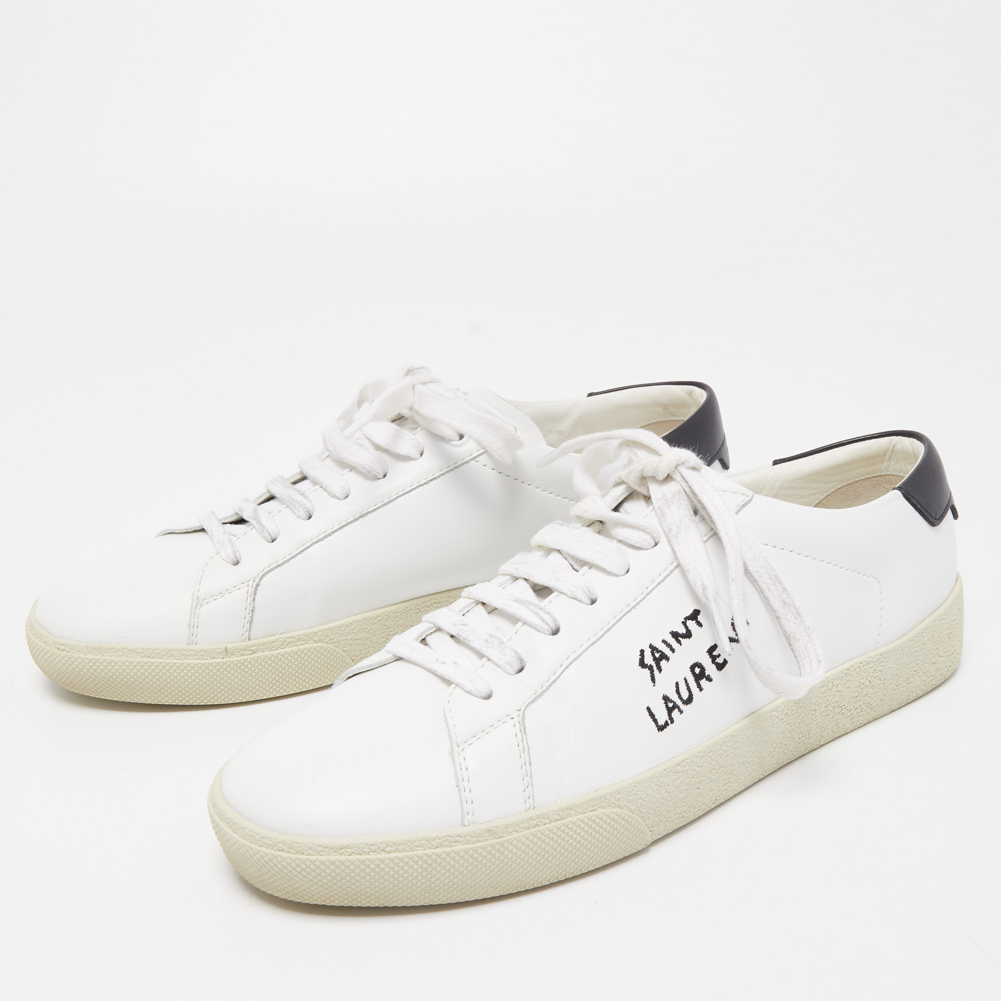 

Saint Laurent White Leather Court Classic Sneaker Size